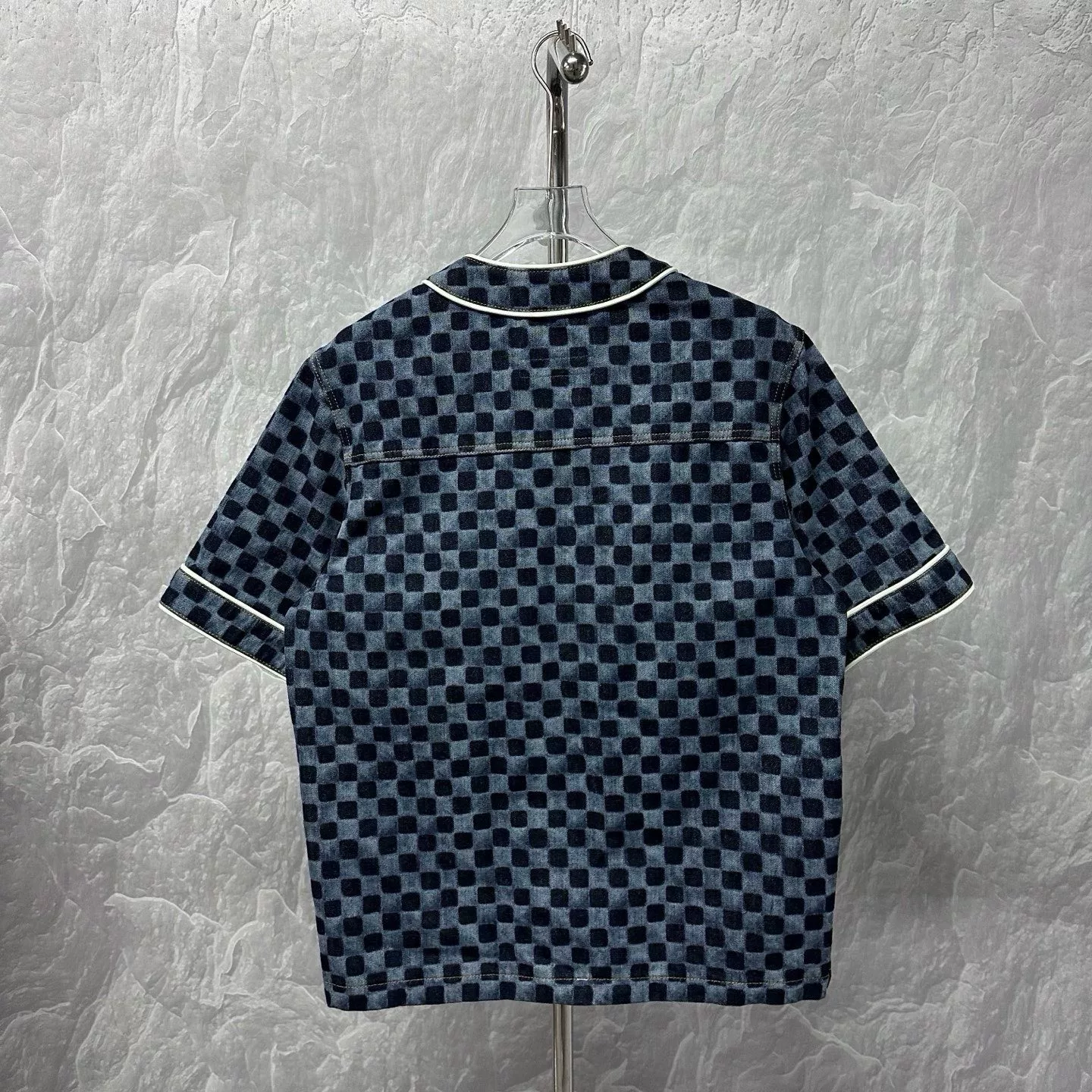 Louis Vuitton Nigo FW25 Checkered Denim Shirt — label
