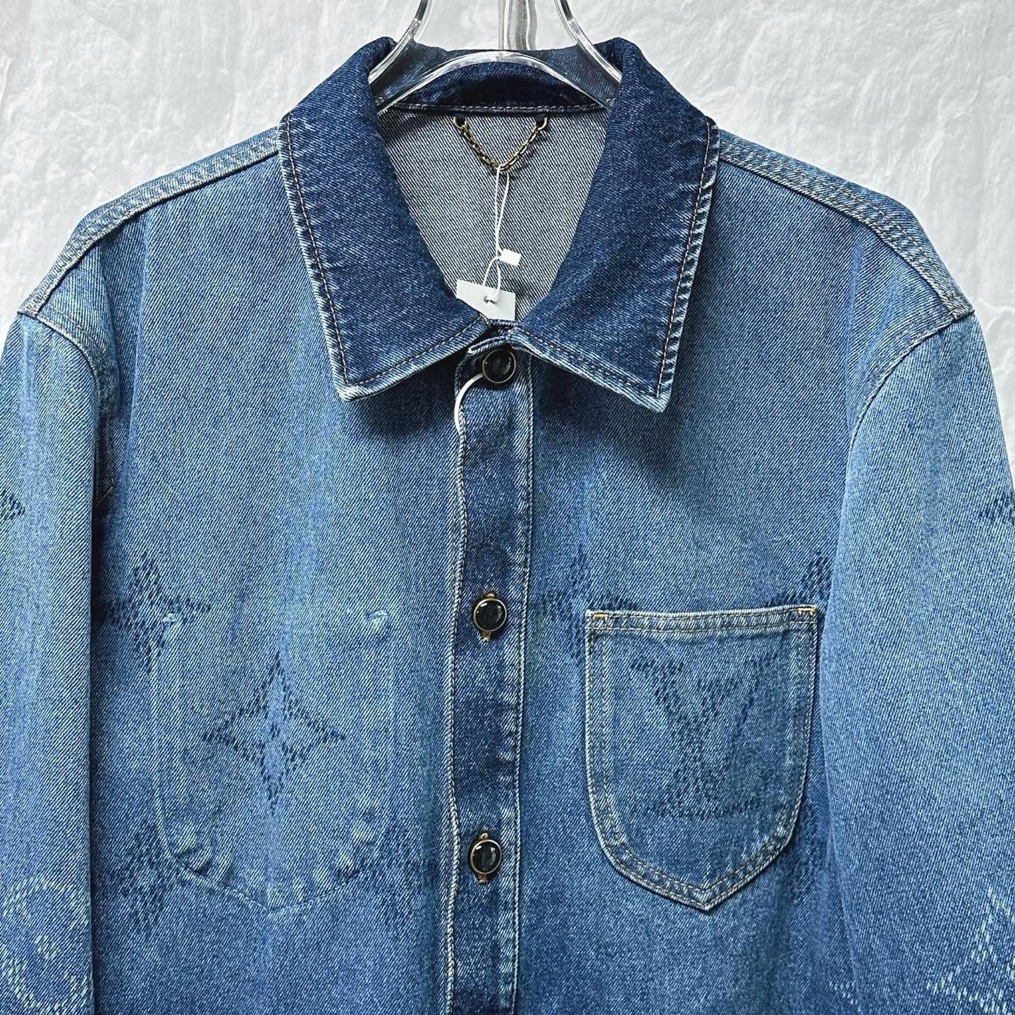 Louis Vuitton Gradient Logo Denim Jacket — front