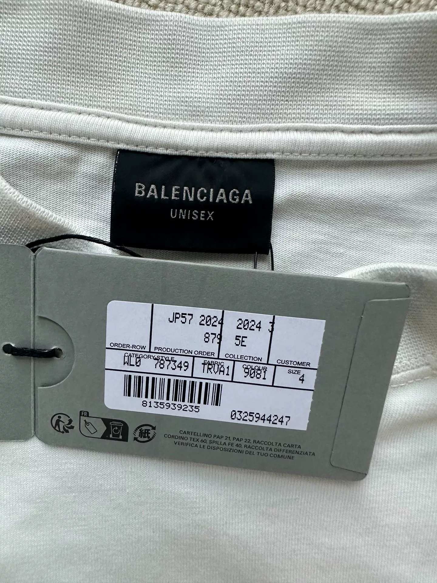 Balenciaga Reversed Letter Oversized T-shirt — back