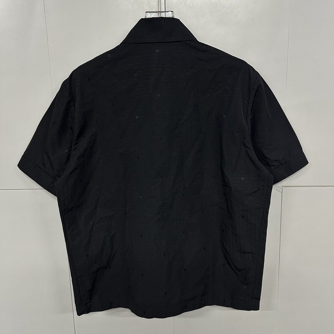 Louis Vuitton Embroidered Logo Detachable Zip Sleeve Shirt Jacket — back