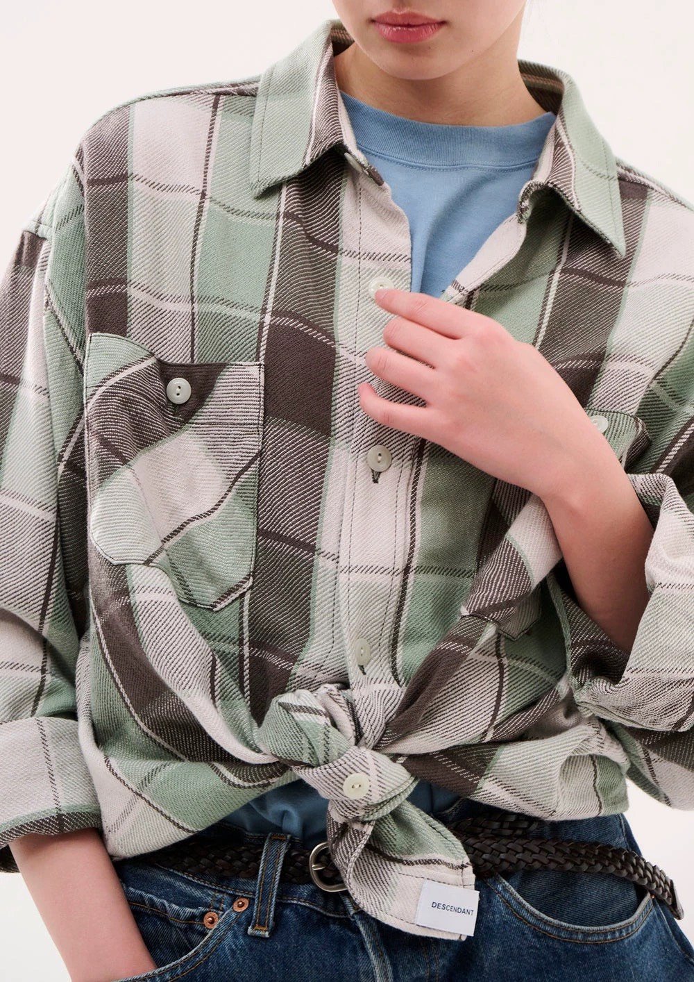 Descendant Vanning Plaid Flannel Shirt — label