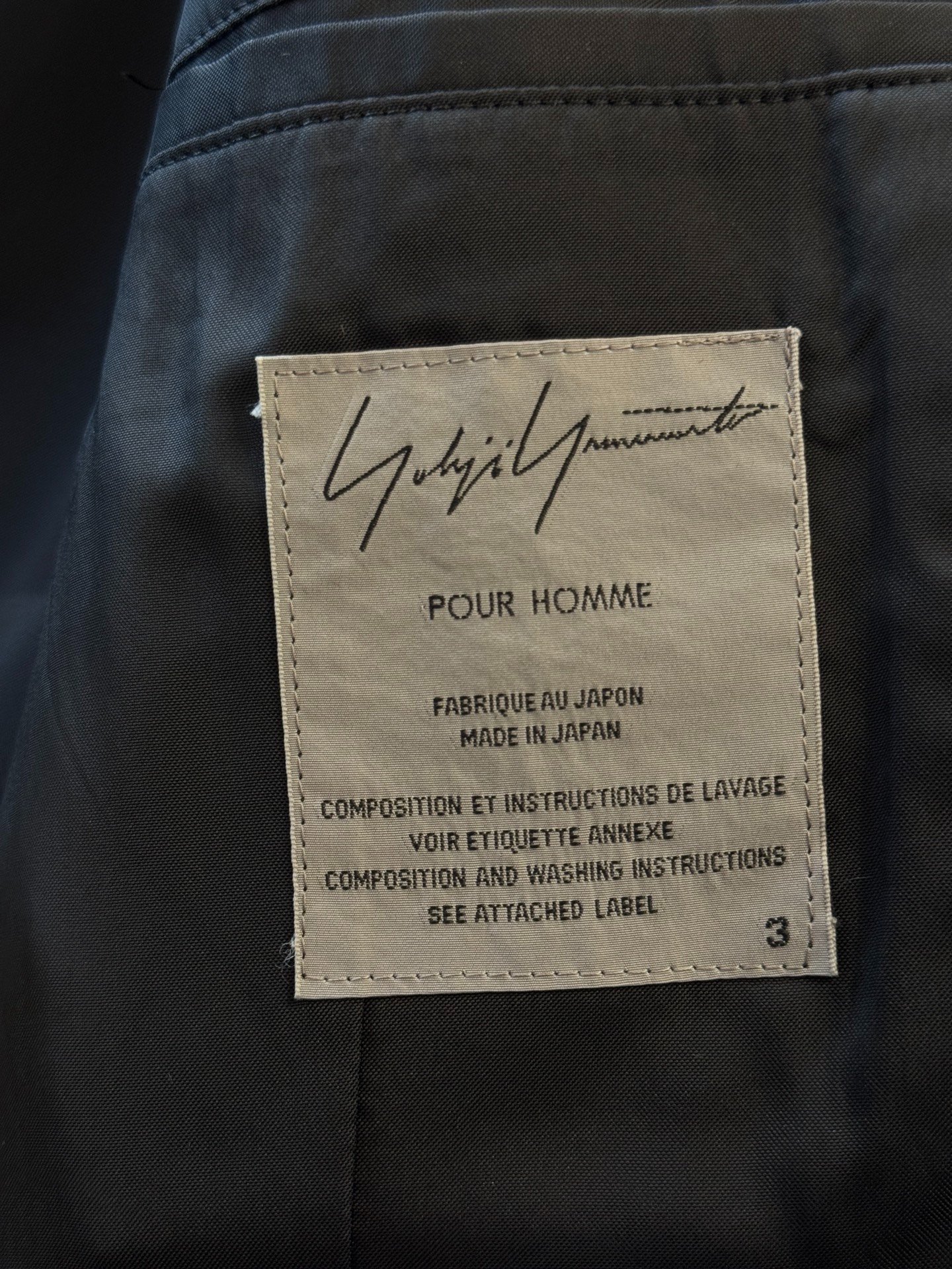 Yohji Yamamoto 05AW Silver Button Blazer — back