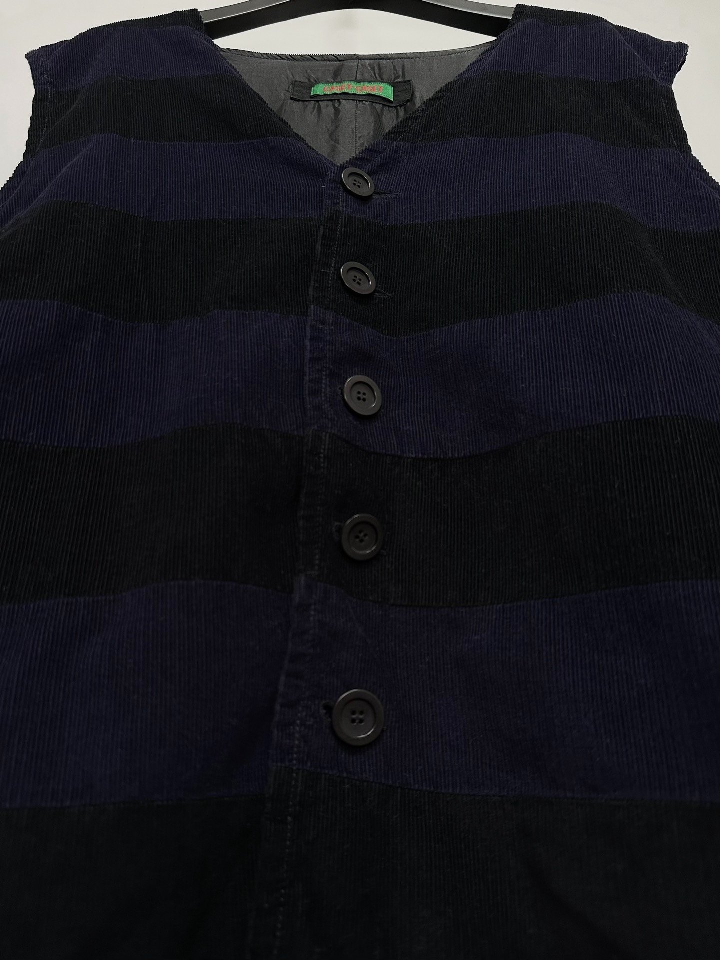 Casey Casey Colorblock Corduroy Vest — label