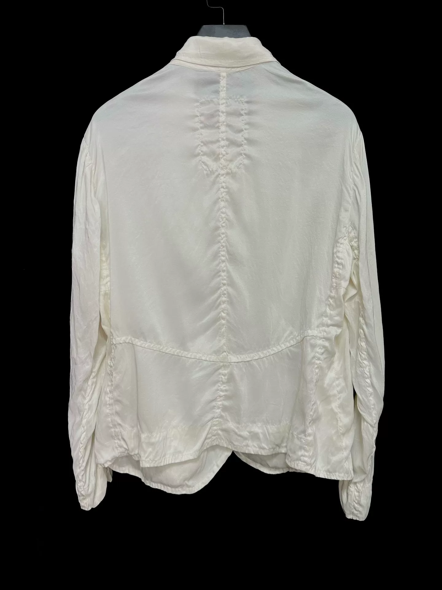 Chez VIDALENC Silk Milky White Coat — front