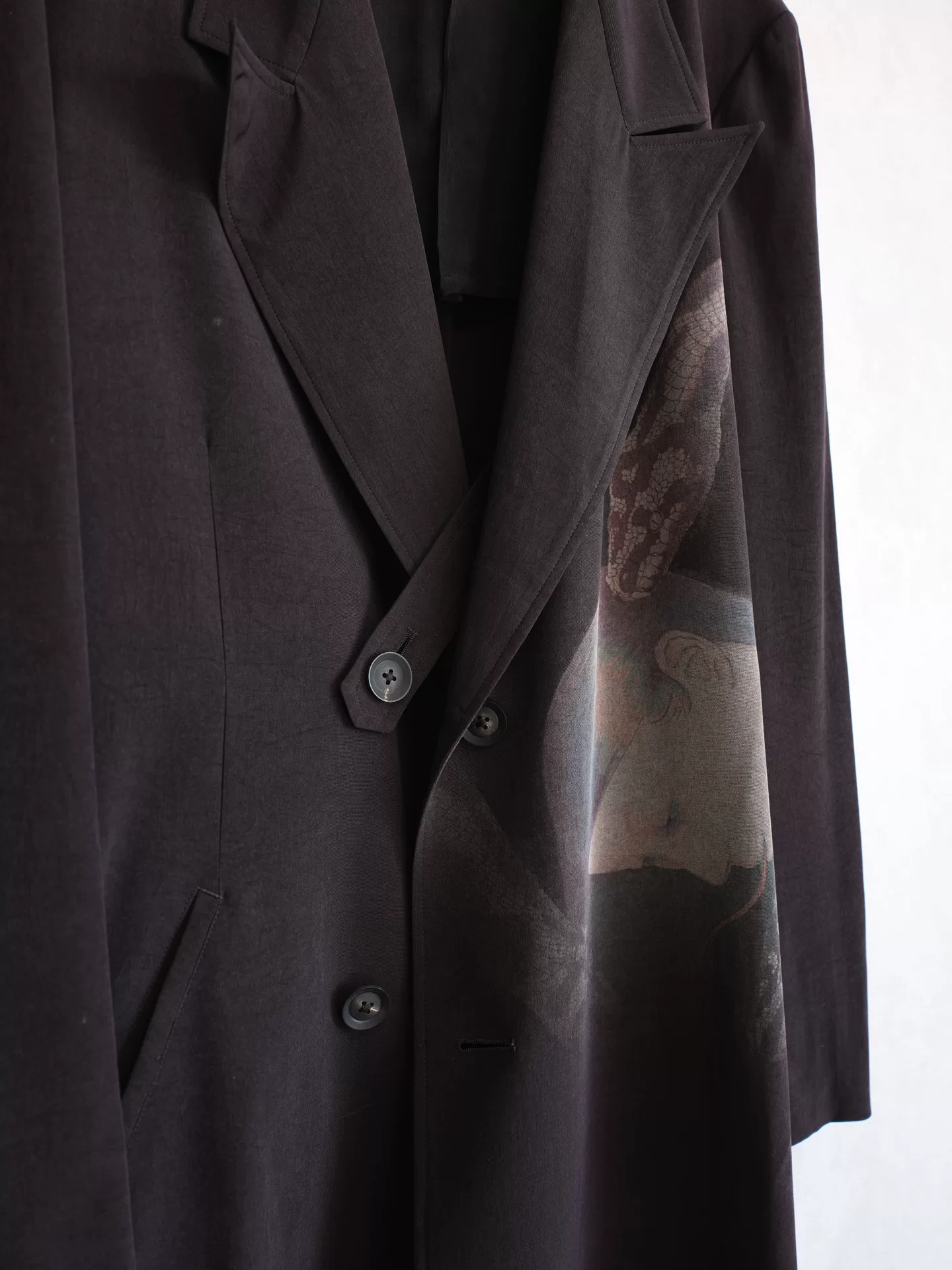 Yohji Yamamoto 20SS Double-Breasted Coat — label
