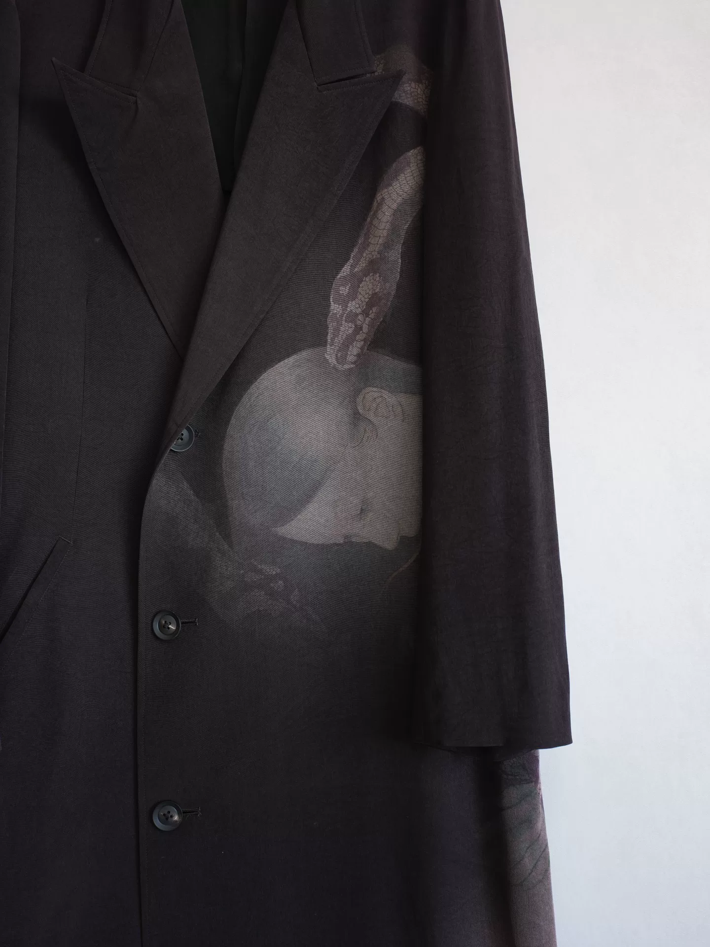 Yohji Yamamoto 20SS Double-Breasted Coat — detail