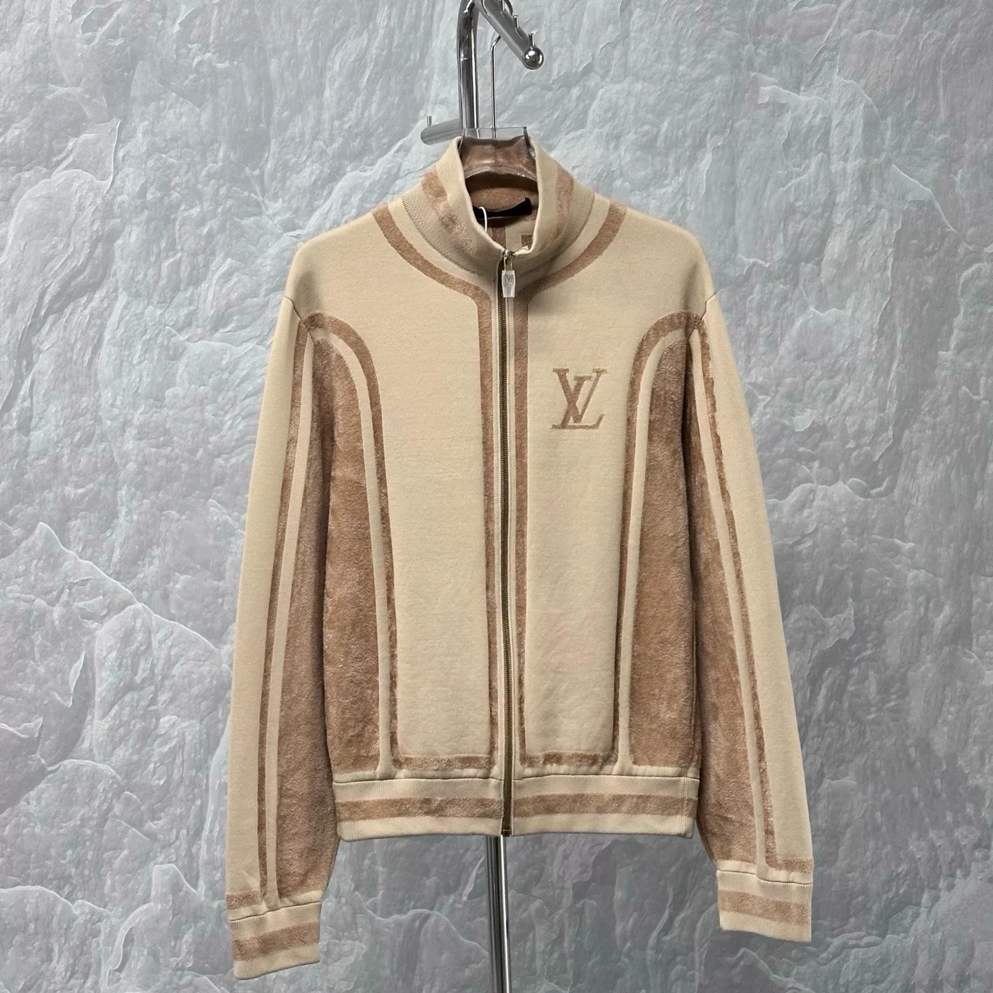Louis Vuitton SS26 Logo Knit Zip Jacket