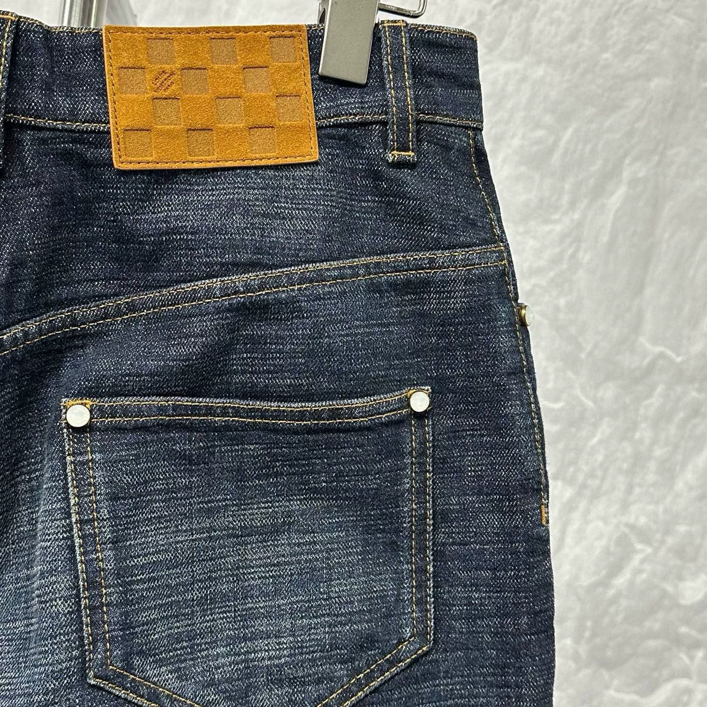 Louis Vuitton Nigo FW25 Washed Wide-Leg Denim Pants — detail