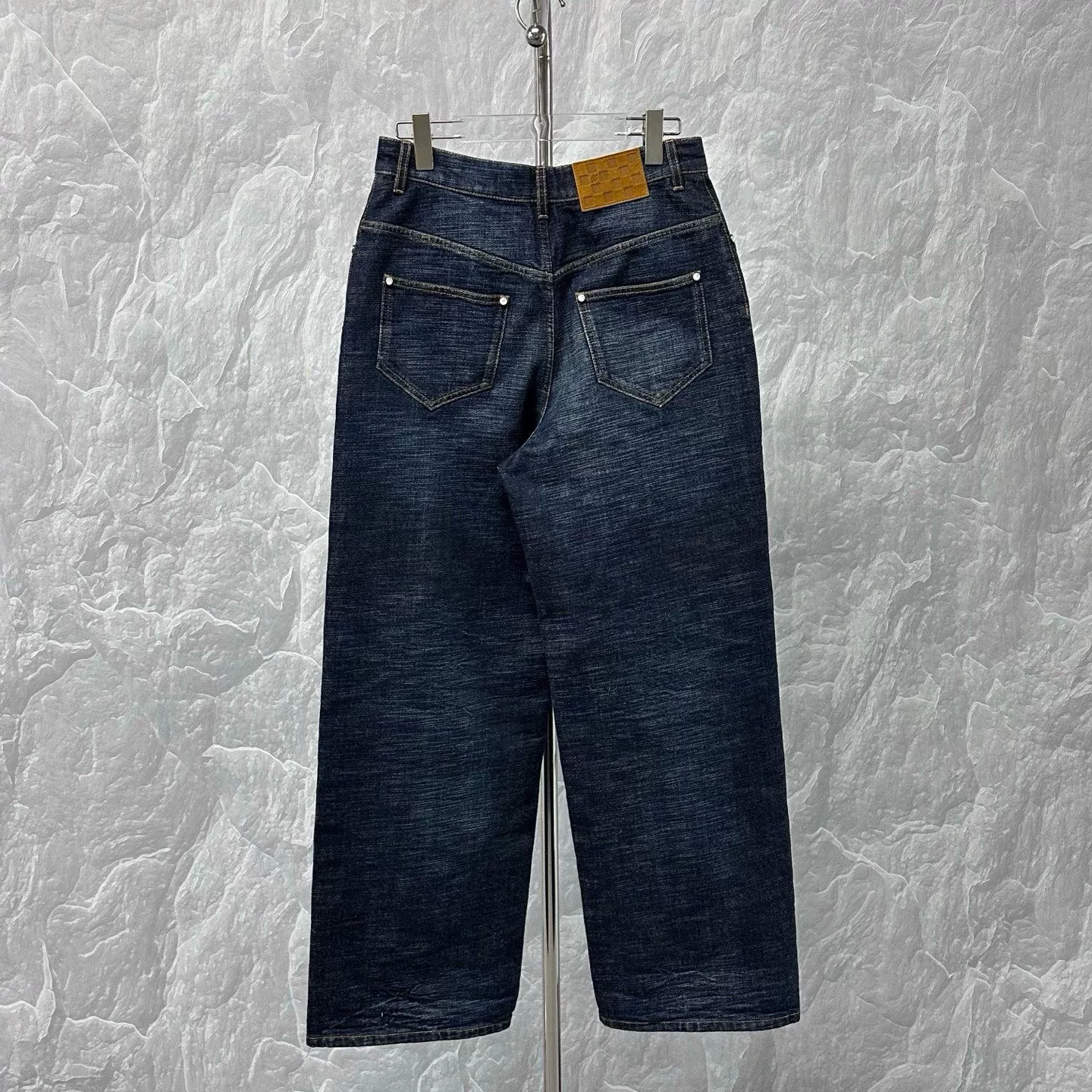 Louis Vuitton Nigo FW25 Washed Wide-Leg Denim Pants — back