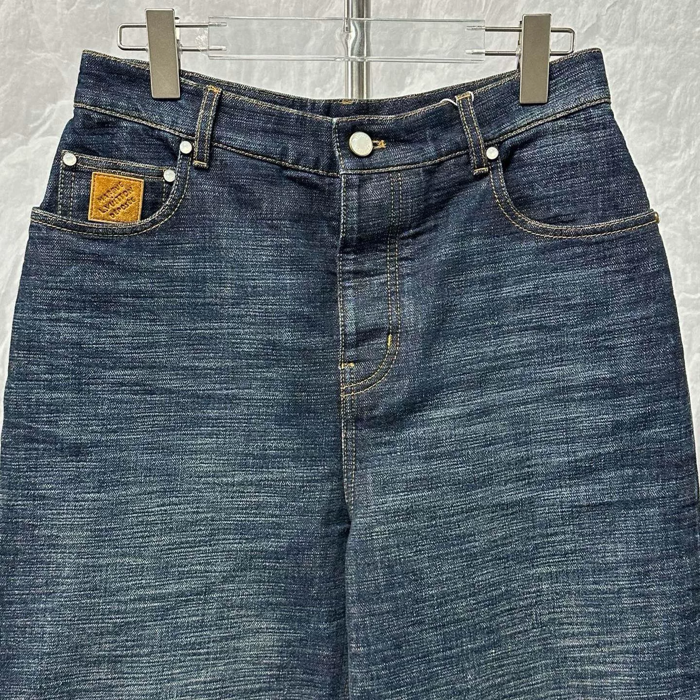Louis Vuitton Nigo FW25 Washed Wide-Leg Denim Pants — front