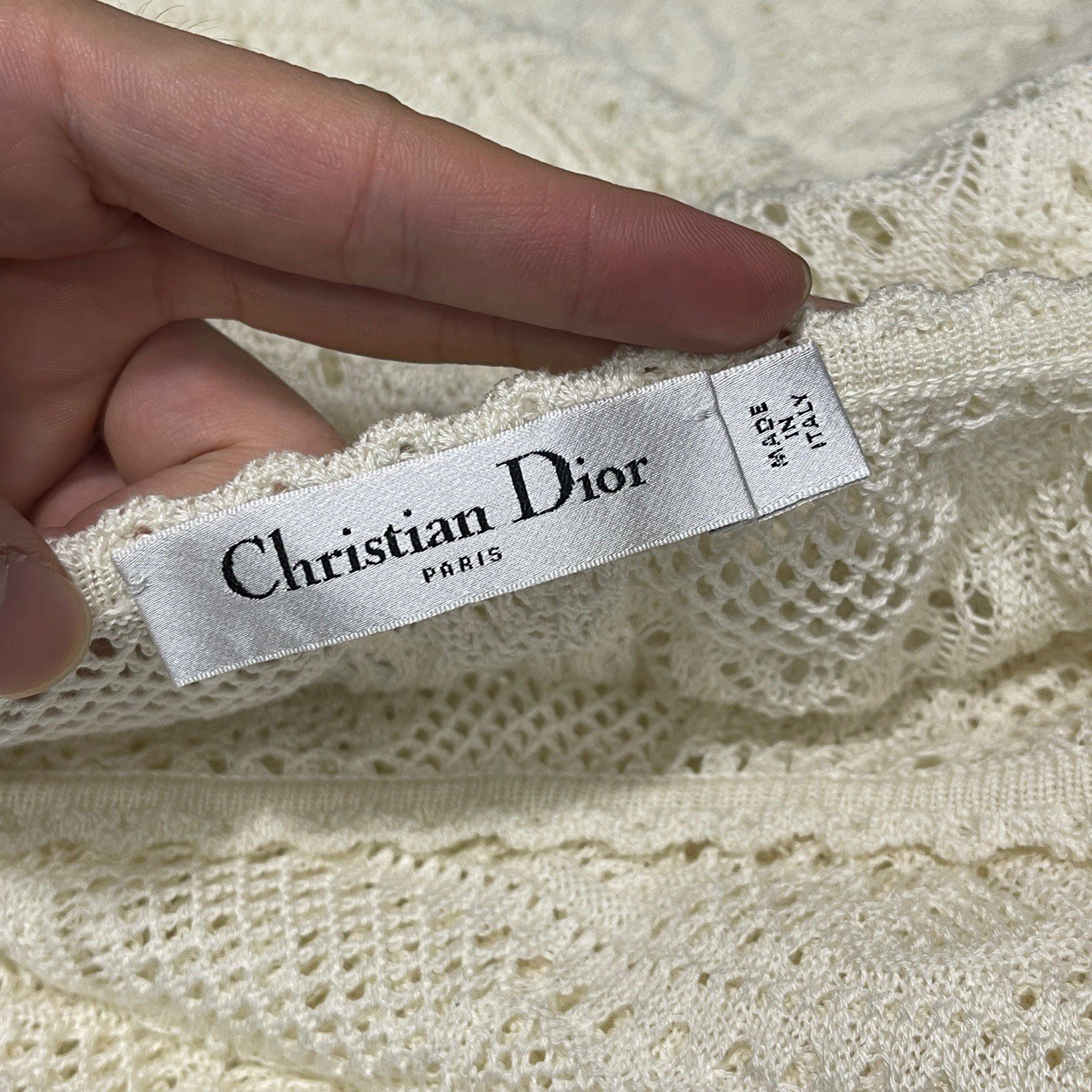 Dior 25SS Butterfly Lace Half-Skirt — label