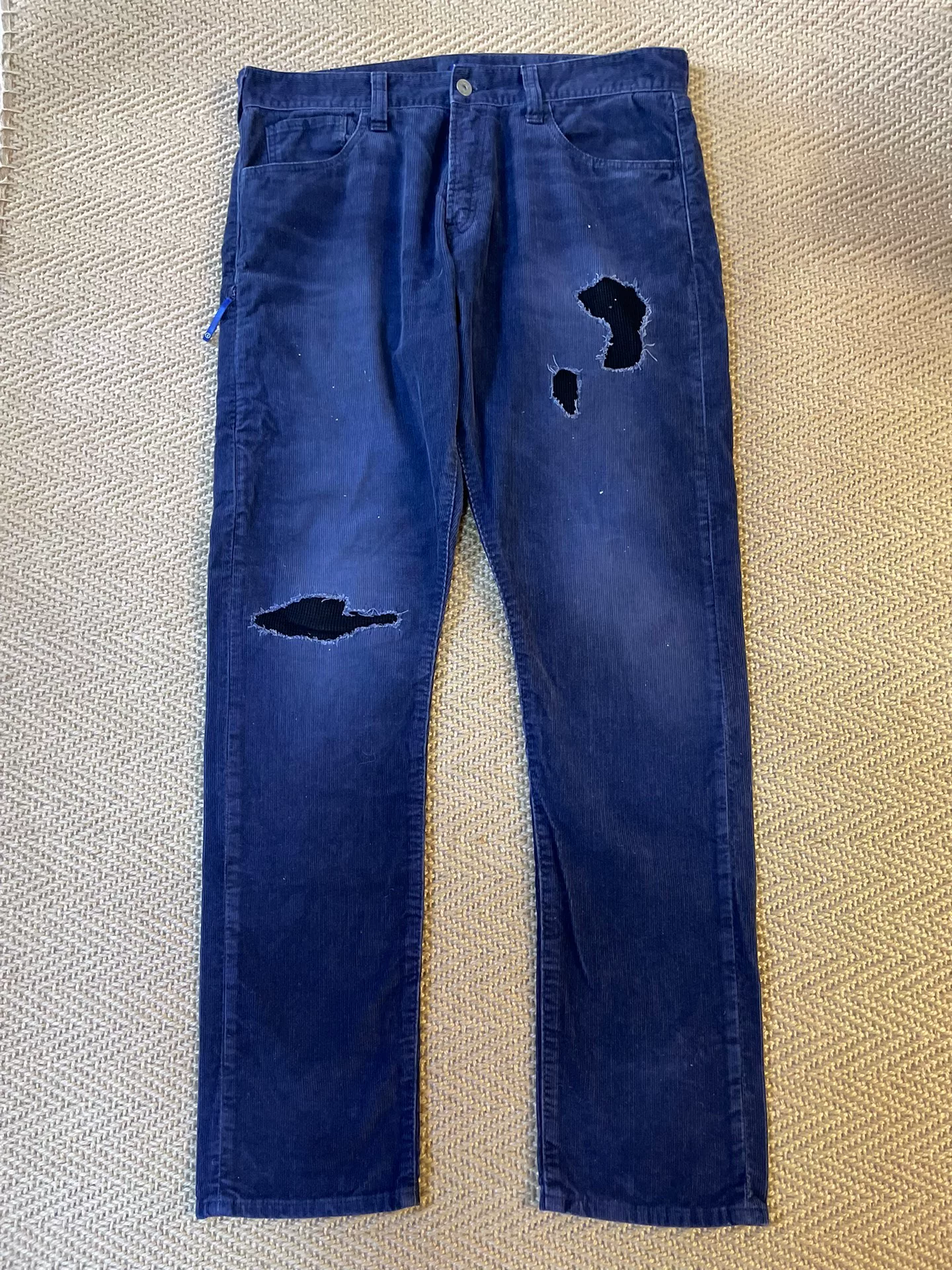 Vanquish Fragment Corduroy Distressed Pants