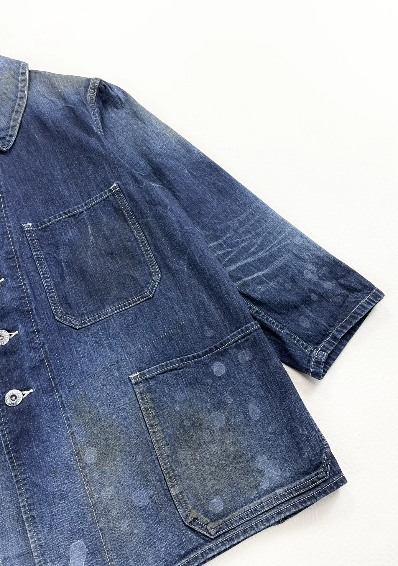 VISVIM Bucky Coverall Dry Denim Jacket — detail