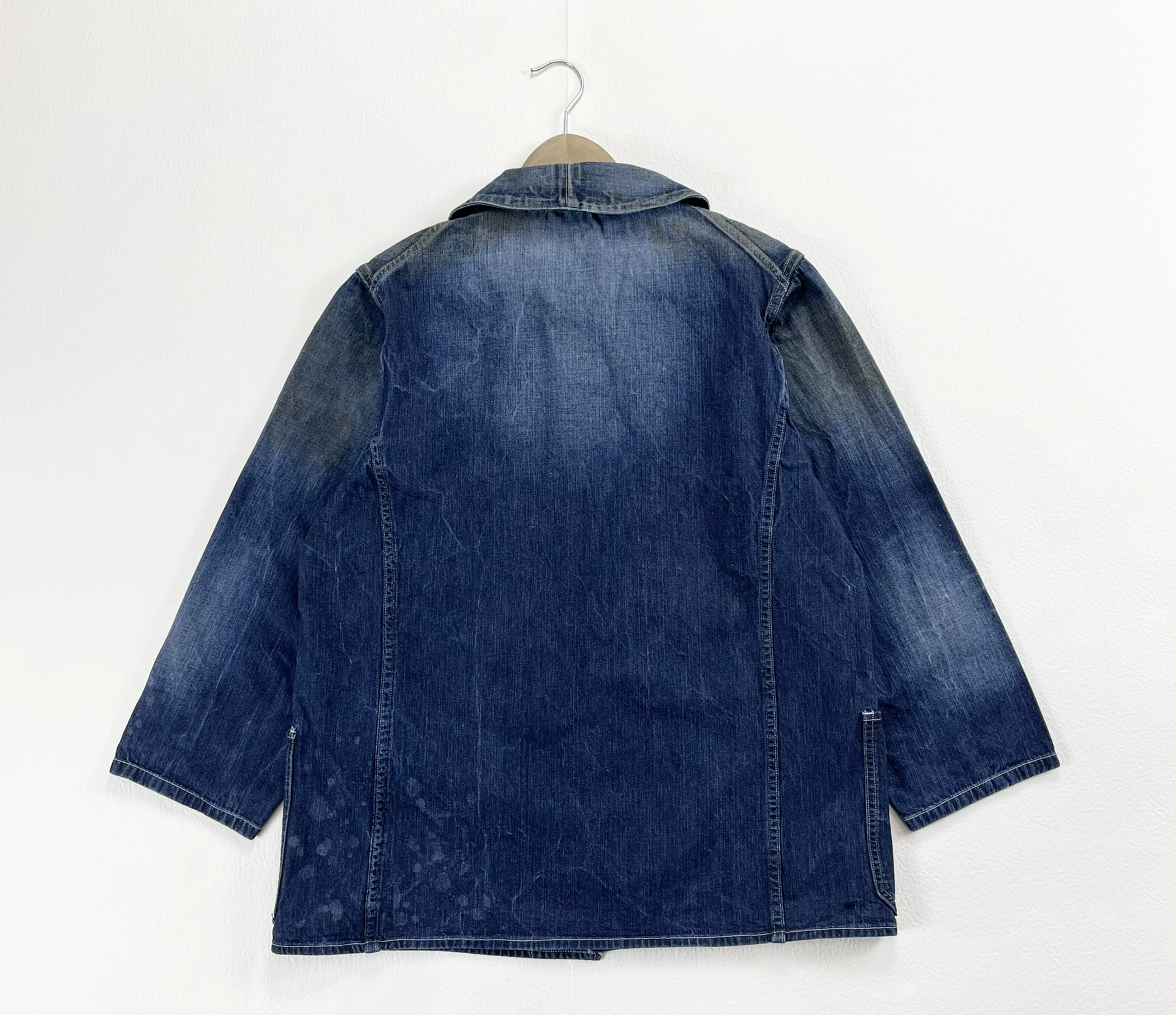 VISVIM Bucky Coverall Dry Denim Jacket — front