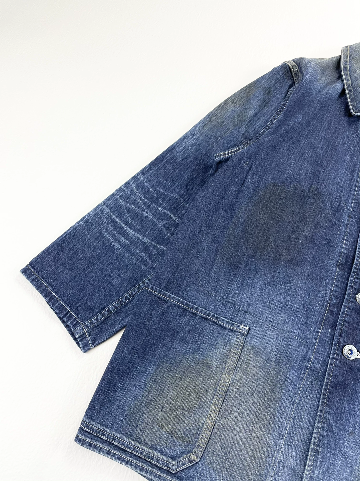 VISVIM Bucky Coverall Dry Denim Jacket — back