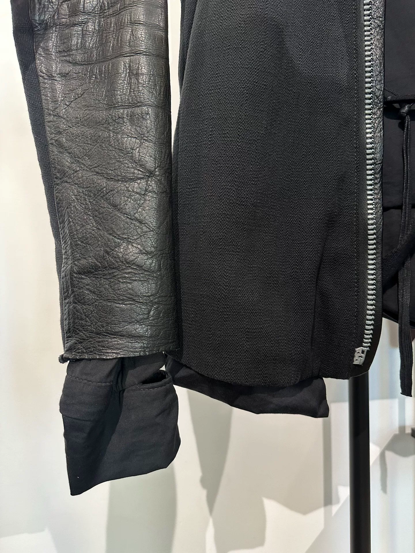 Boris Bidjan Saberi Leather Denim Jacket S — back