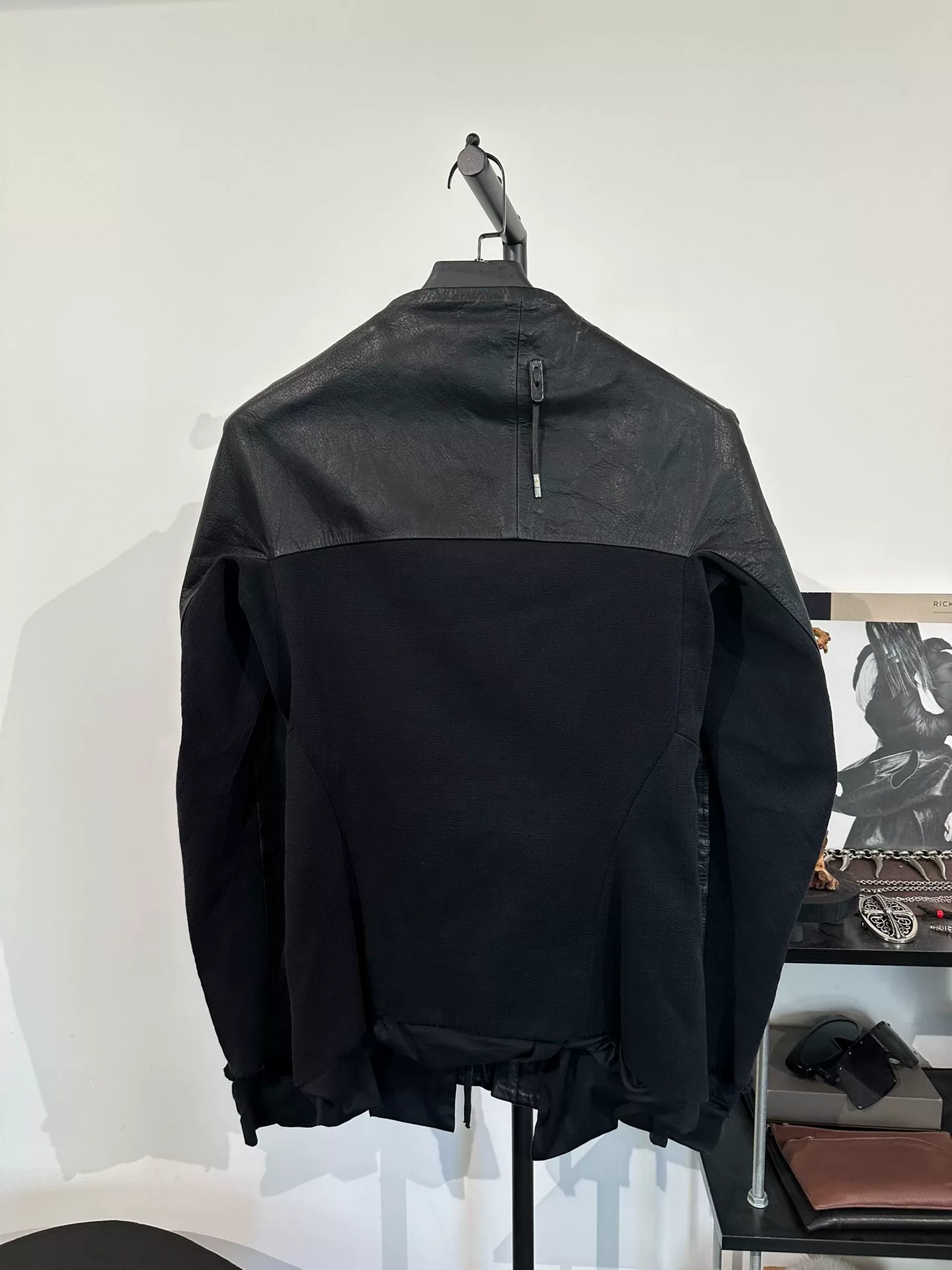 Boris Bidjan Saberi Leather Denim Jacket S
