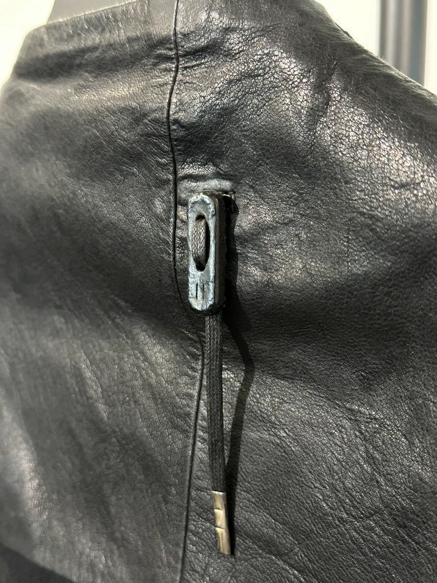 Boris Bidjan Saberi Leather Denim Jacket S — detail