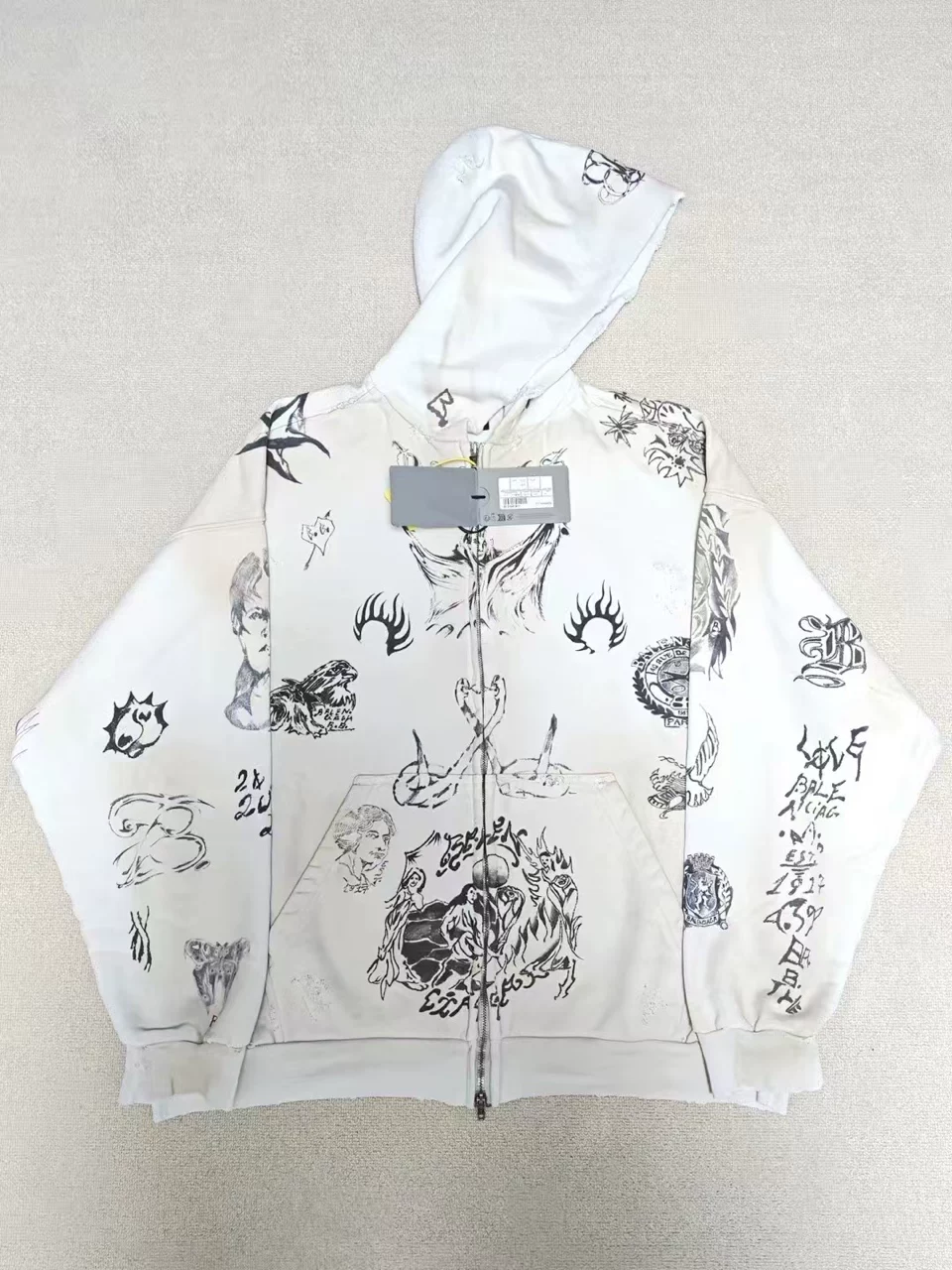 Balenciaga 24fw Zip-Up Hoodie