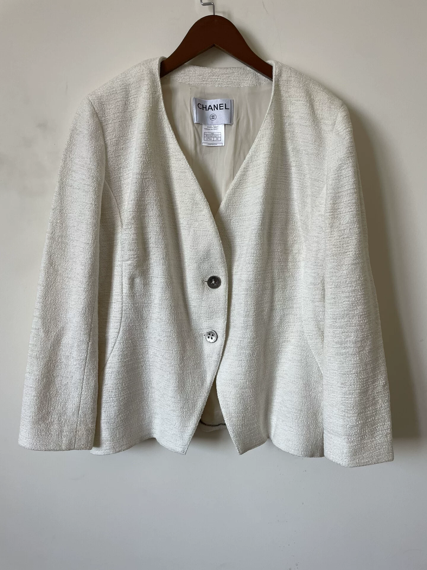 Chanel Beige Tweed Blazer