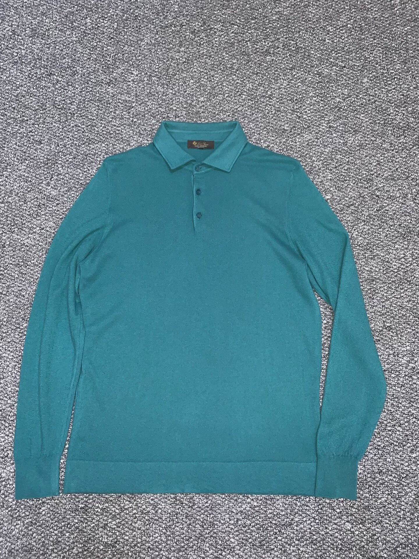 Loro Piana Baby Cashmere Long Sleeve Polo