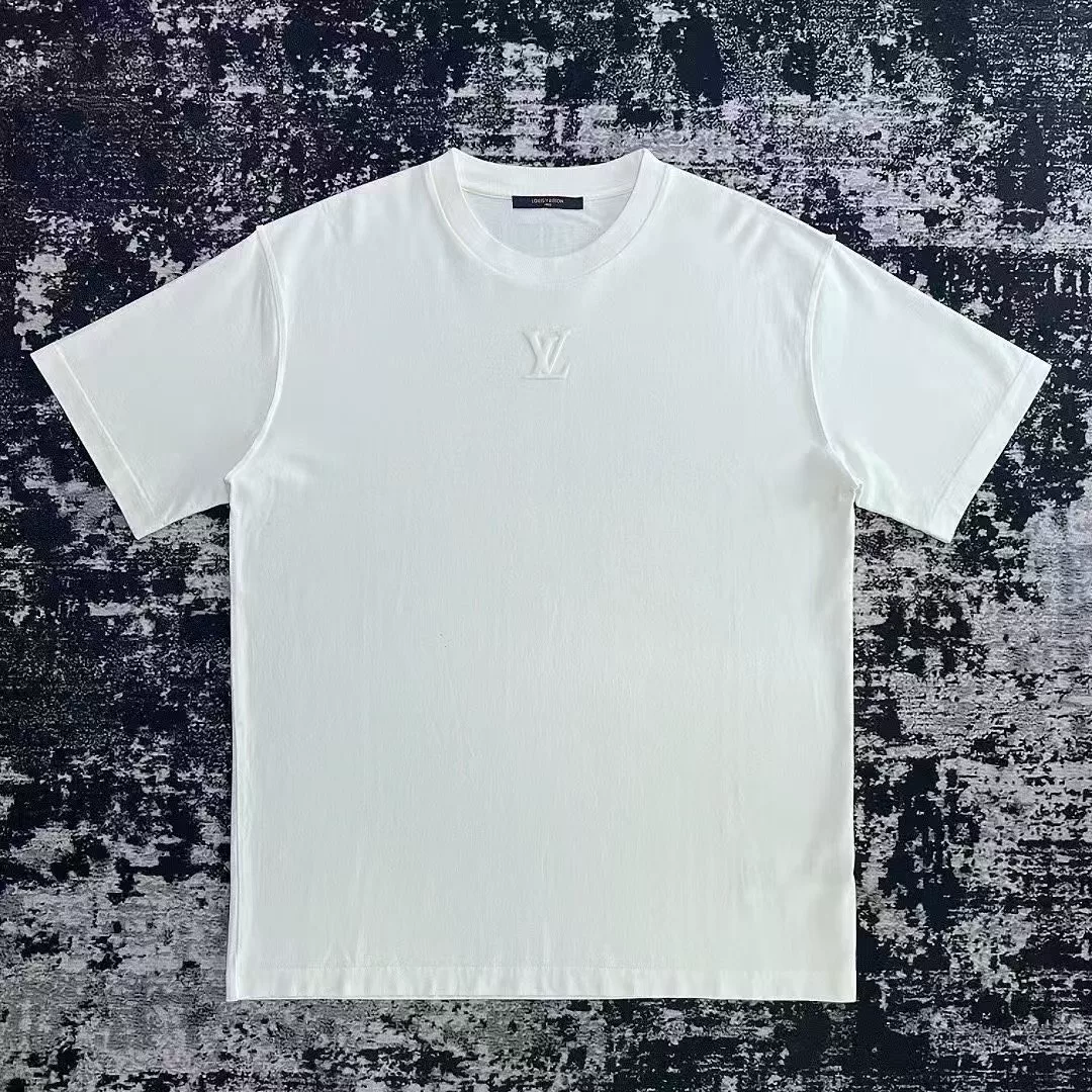Louis Vuitton White Embossed Logo T-Shirt