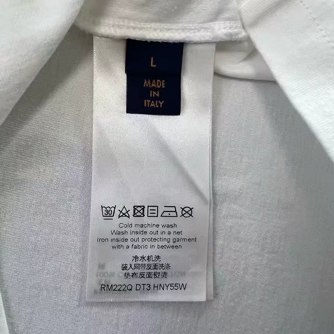 Louis Vuitton White Embossed Logo T-Shirt — back