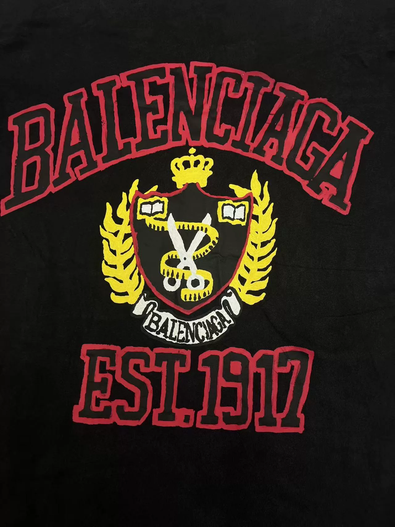 Balenciaga Logo Print Short-Sleeve T-Shirt — detail