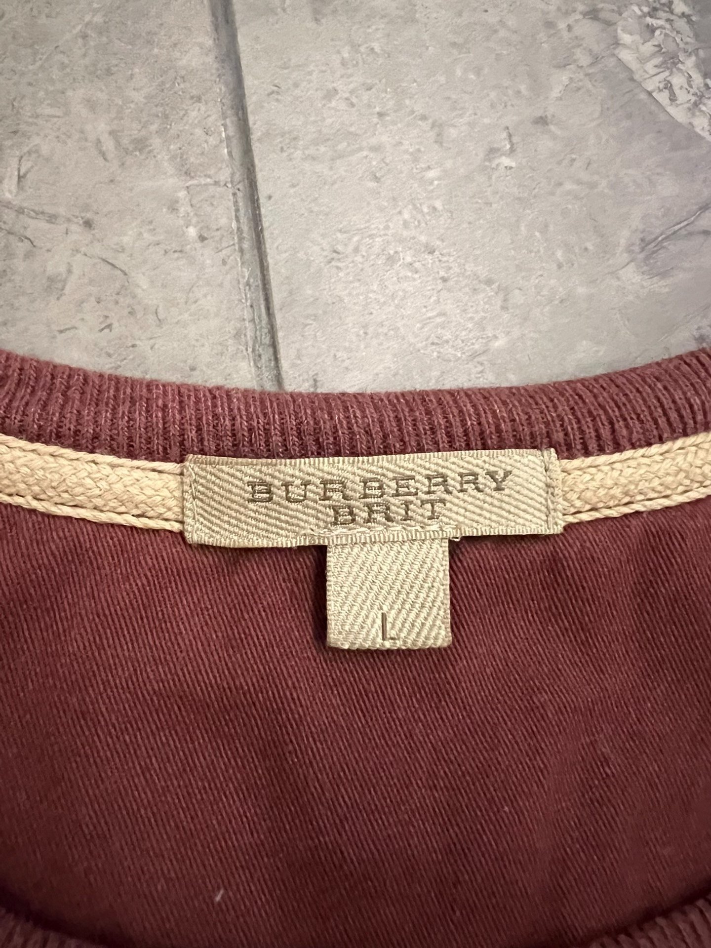 Burberry Brit Men's Maroon Sweatshirt — detail