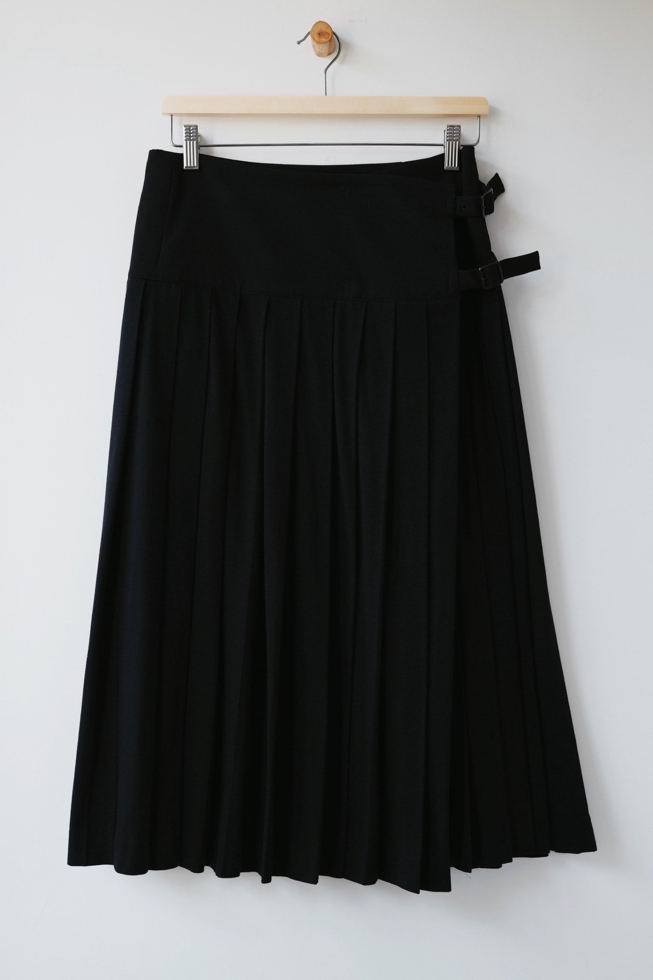 Yohji Yamamoto Noir 18SS Pleated Midi Skirt
