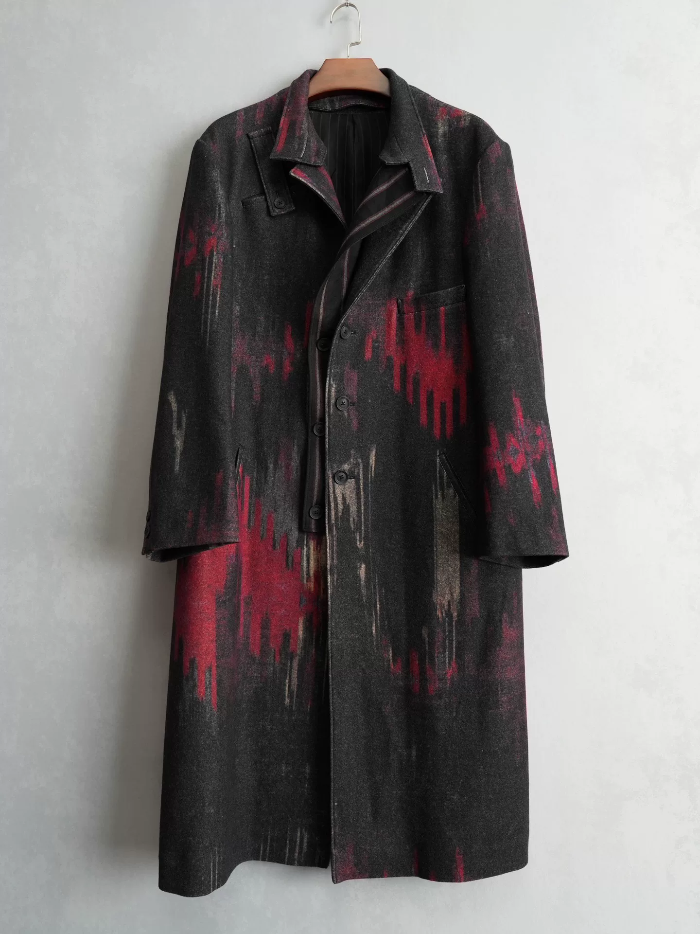 Yohji Yamamoto 23AW Detachable Collar Coat — front