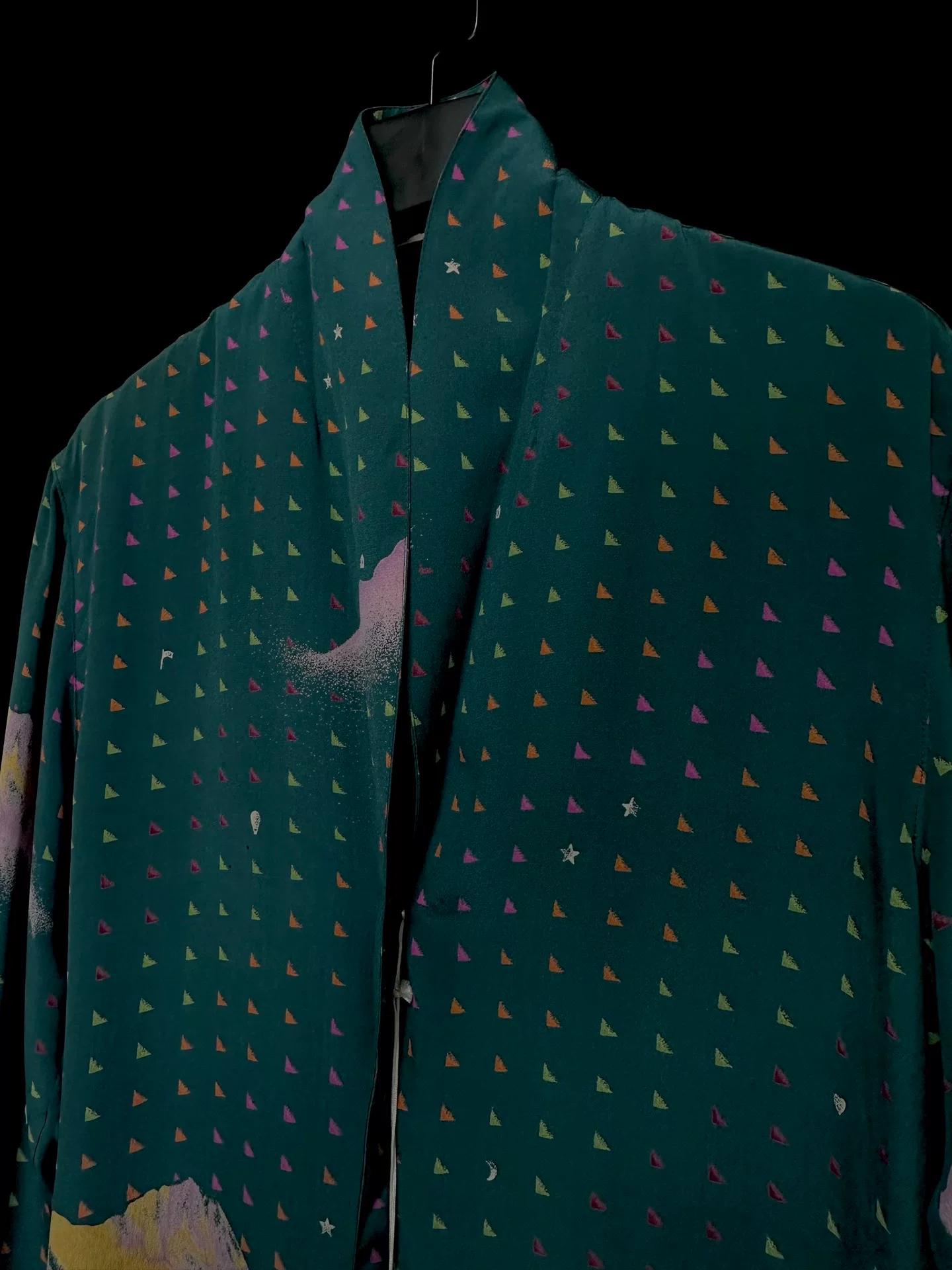 Issey Miyake 1976 Tadanori Yokoo Silk Coat — label