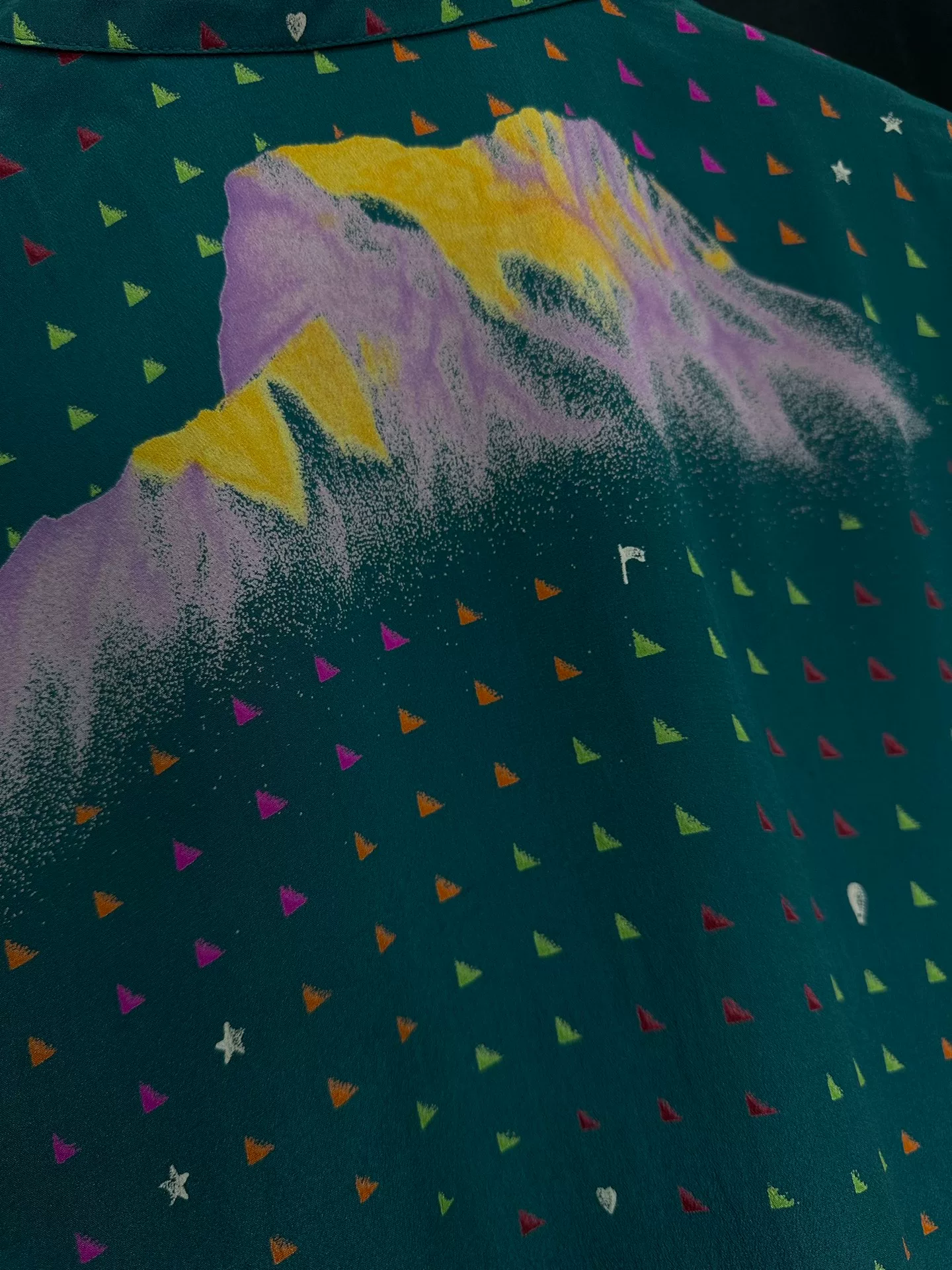 Issey Miyake 1976 Tadanori Yokoo Silk Coat — detail