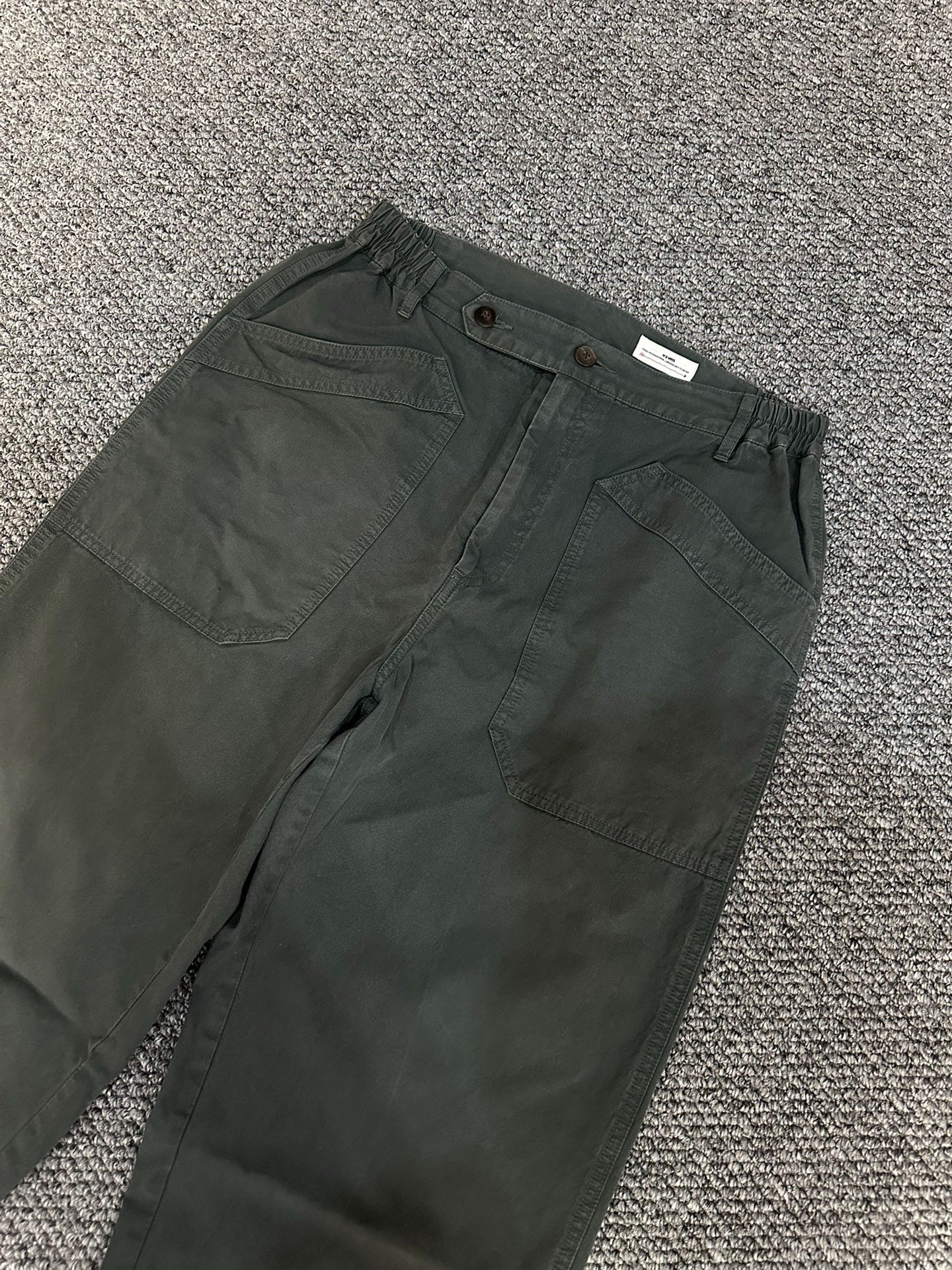 visvim Carrol Gray Cargo Pants — front
