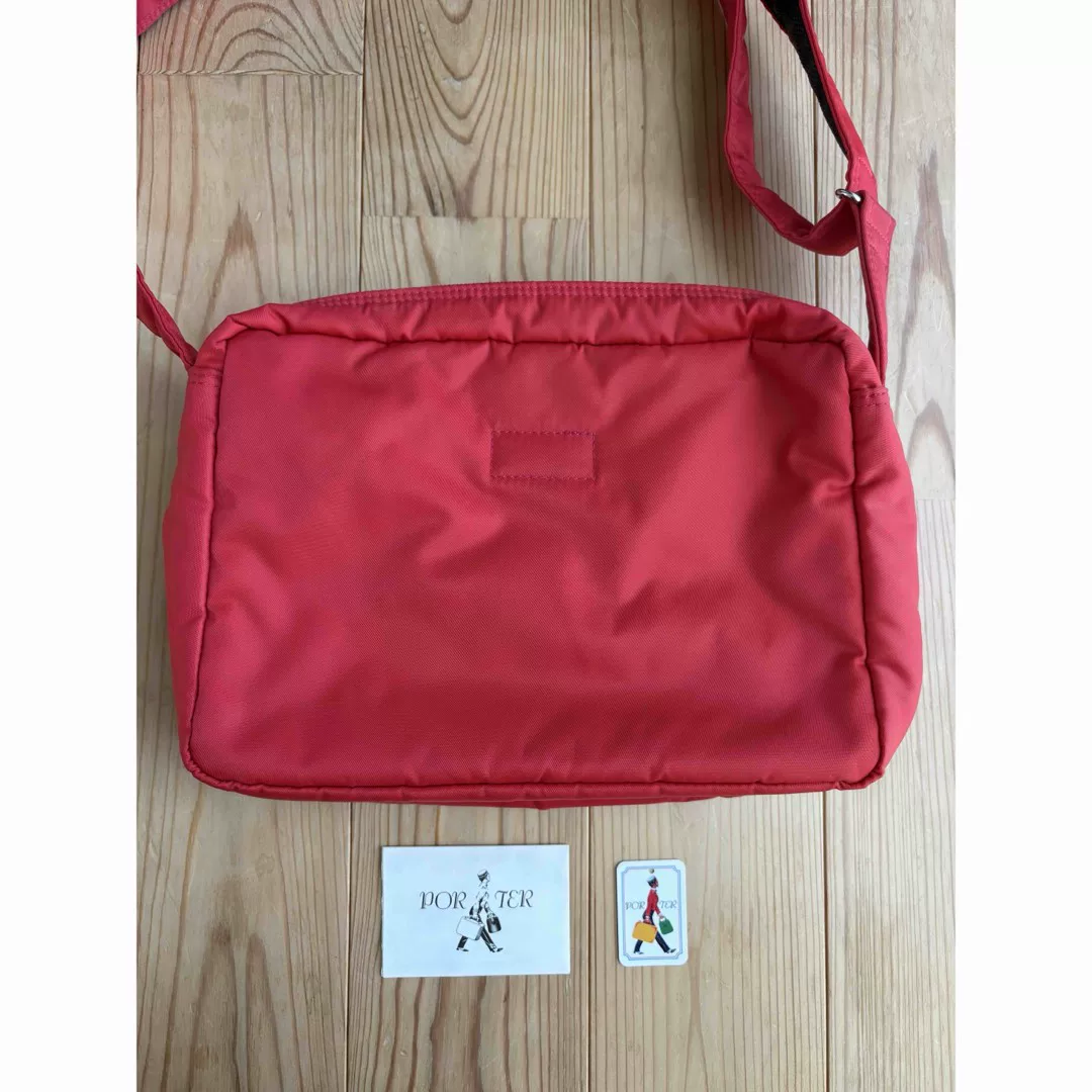 PORTER×SNOOPY Red Single-Shoulder Bag — front