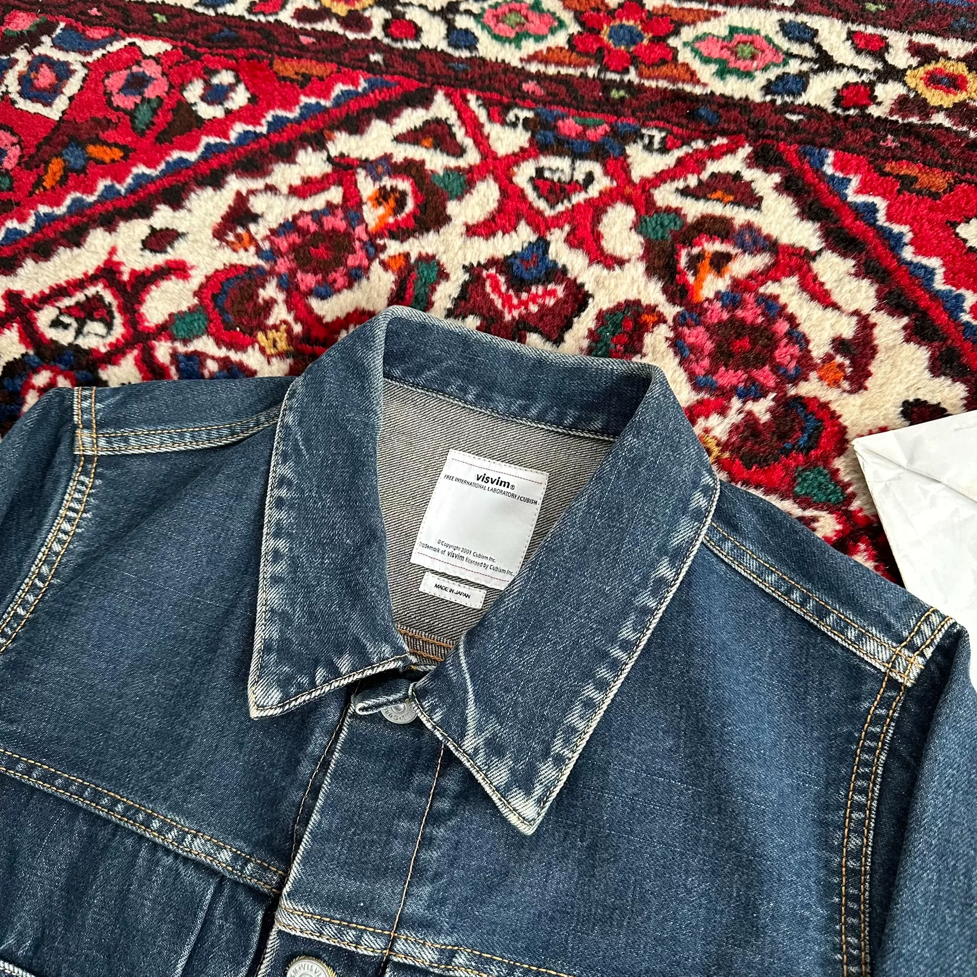 VISVIM 18AW 101 JKT SPOT Denim Jacket — label