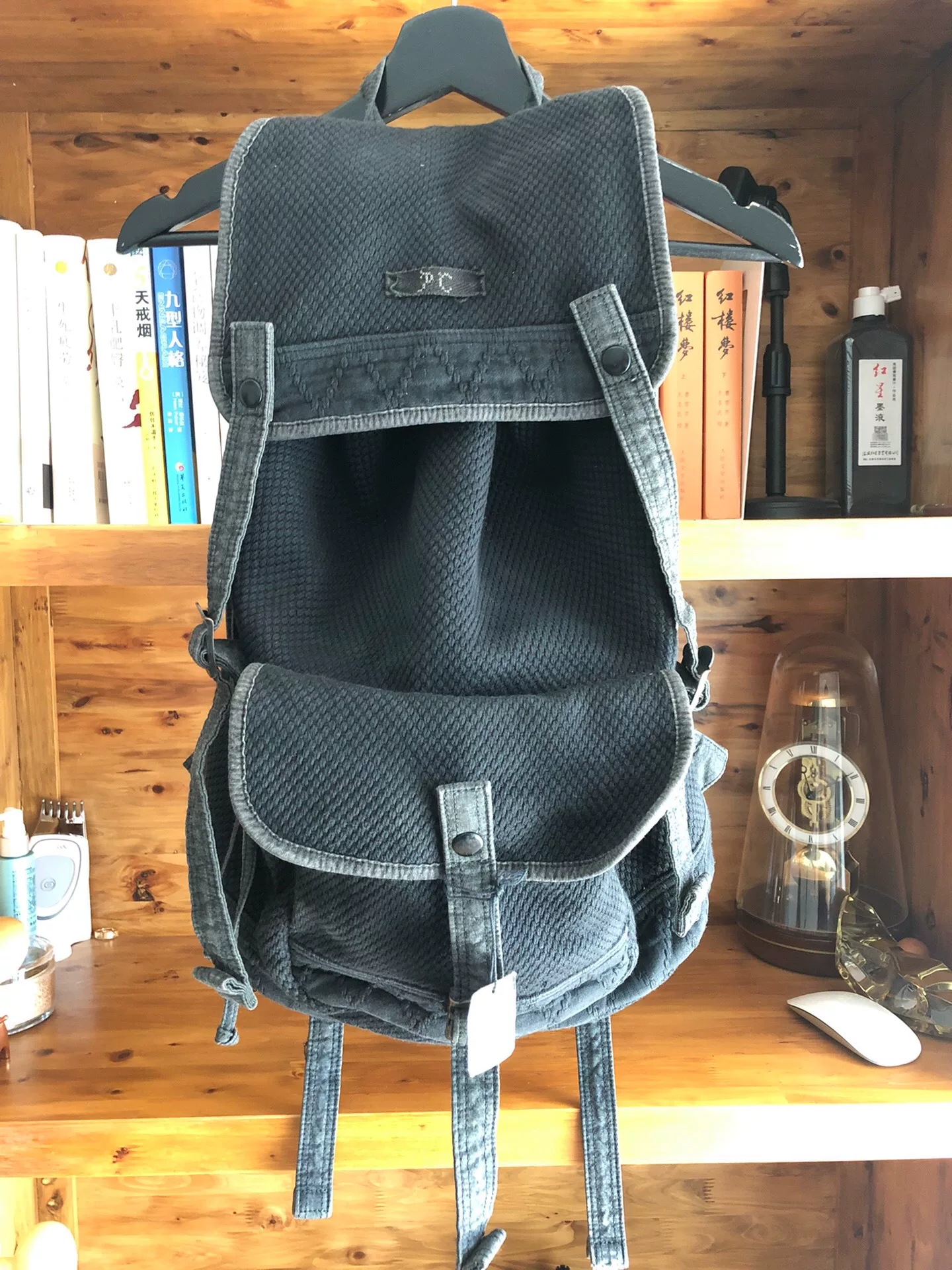 Porter Classic Black Sashiko Backpack
