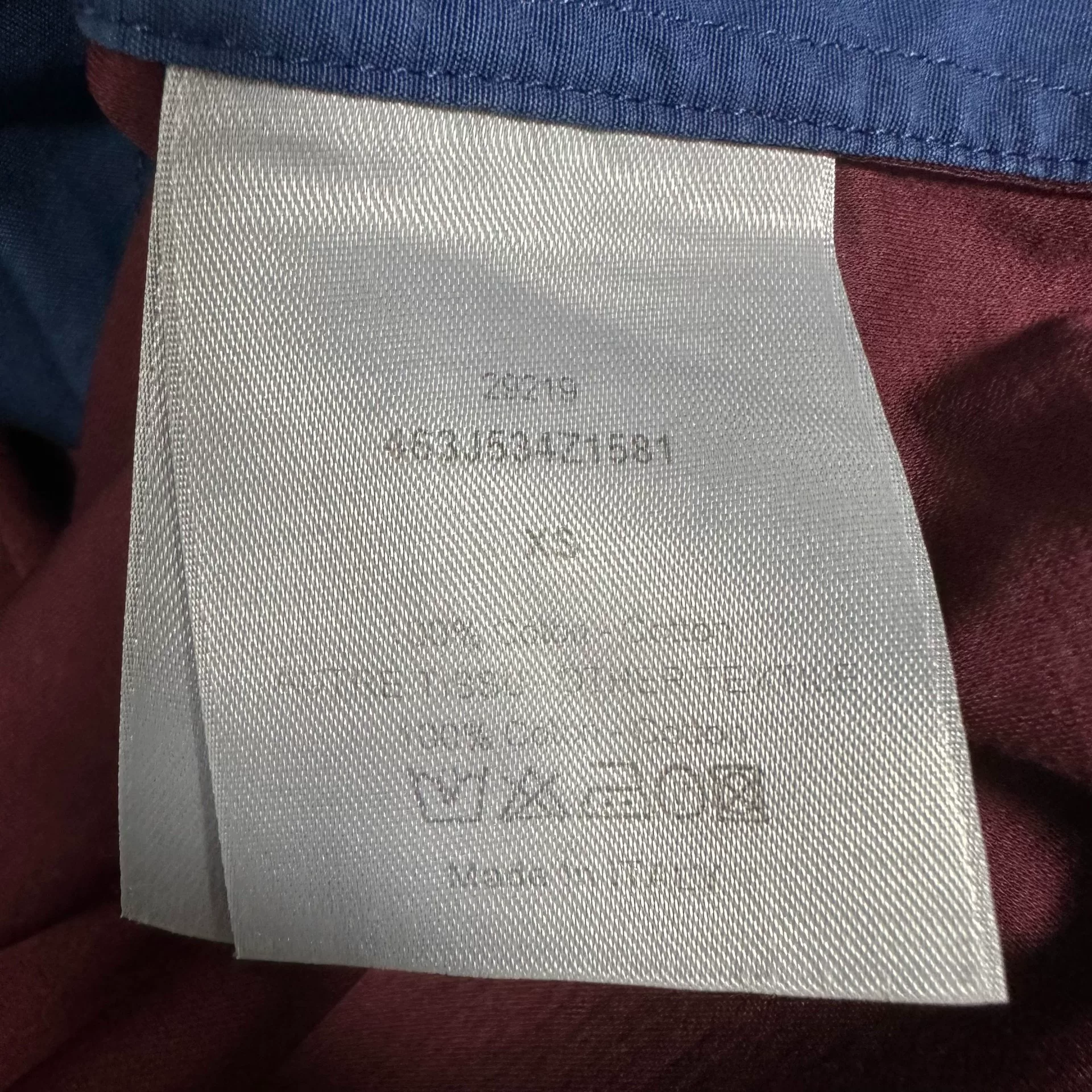 Dior Red Blue Color Block Long Sleeve Shirt — back