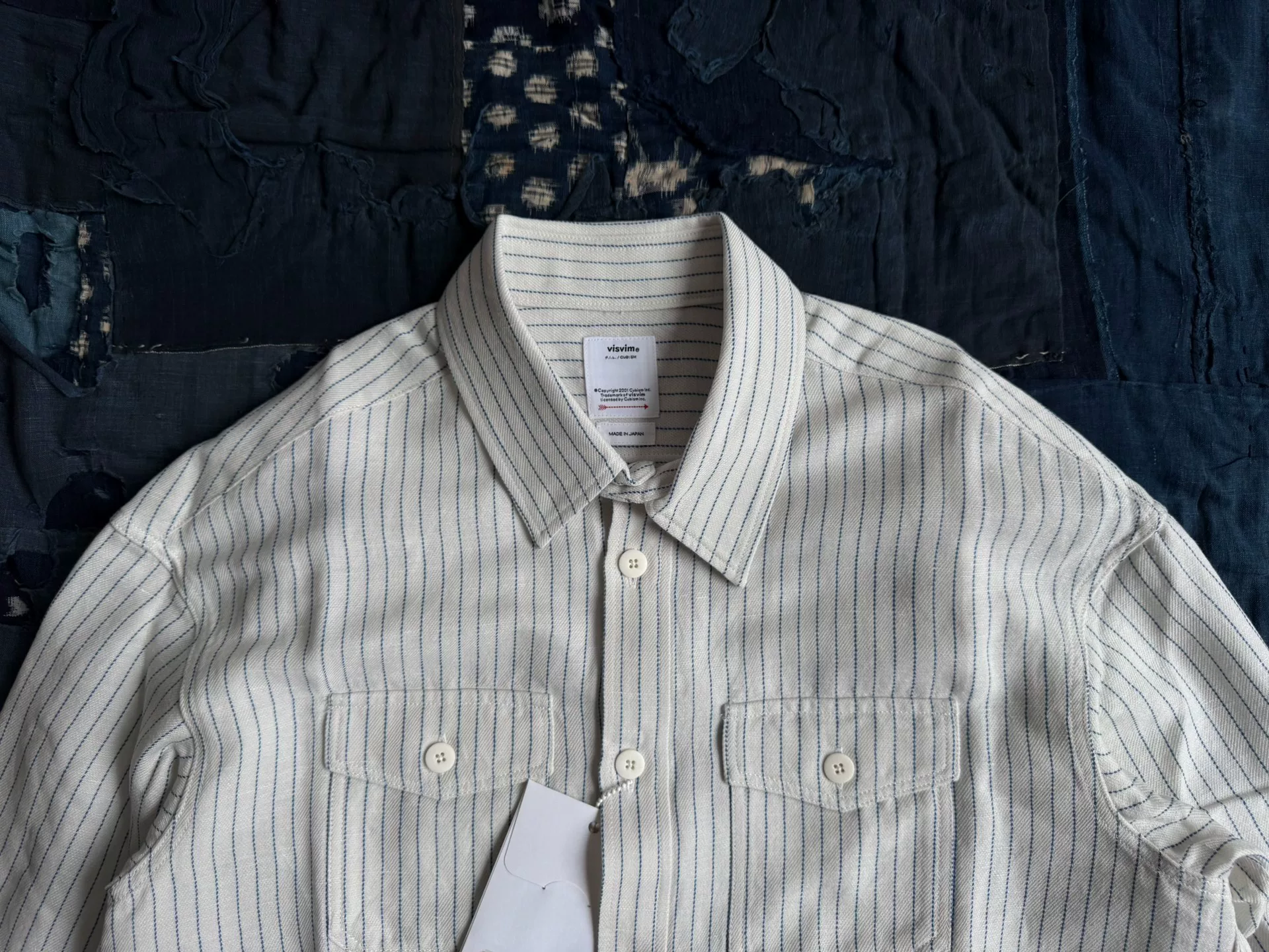 VISVIM 25AW Lumber L/S Wool Linen Shirt — detail
