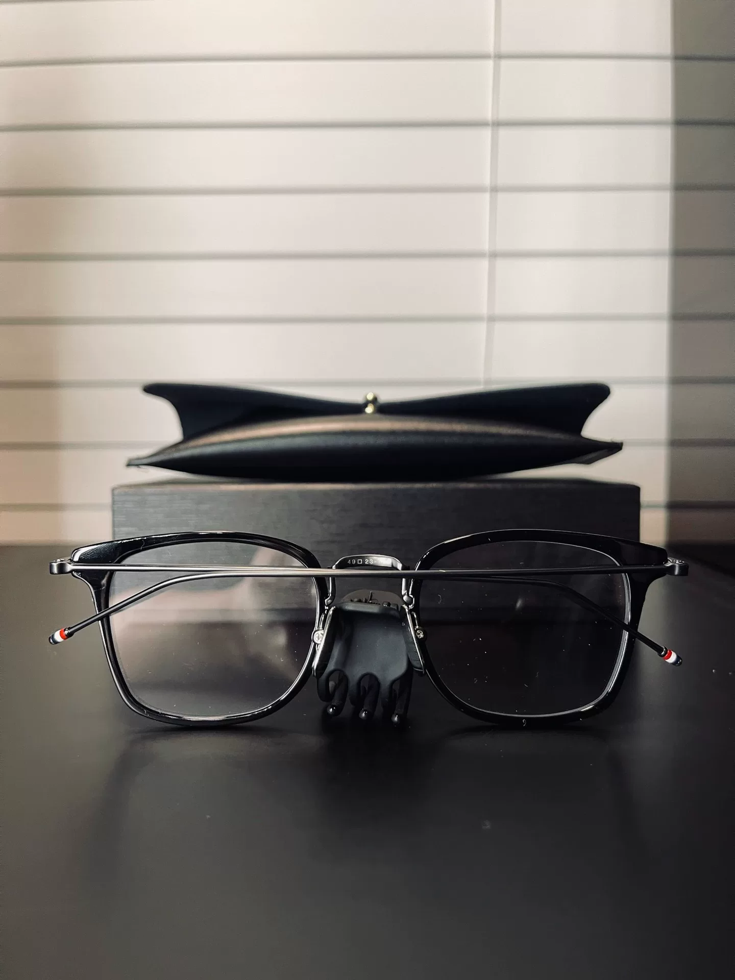 Thom Browne TBX-905 Black Square Glasses — front