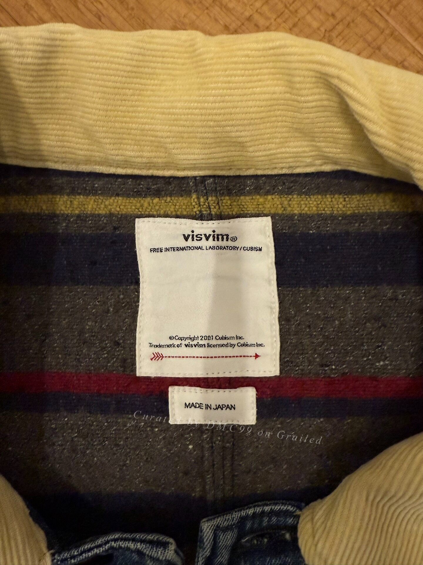 visvim 22AW Jumbo Coverall Denim Jacket — detail