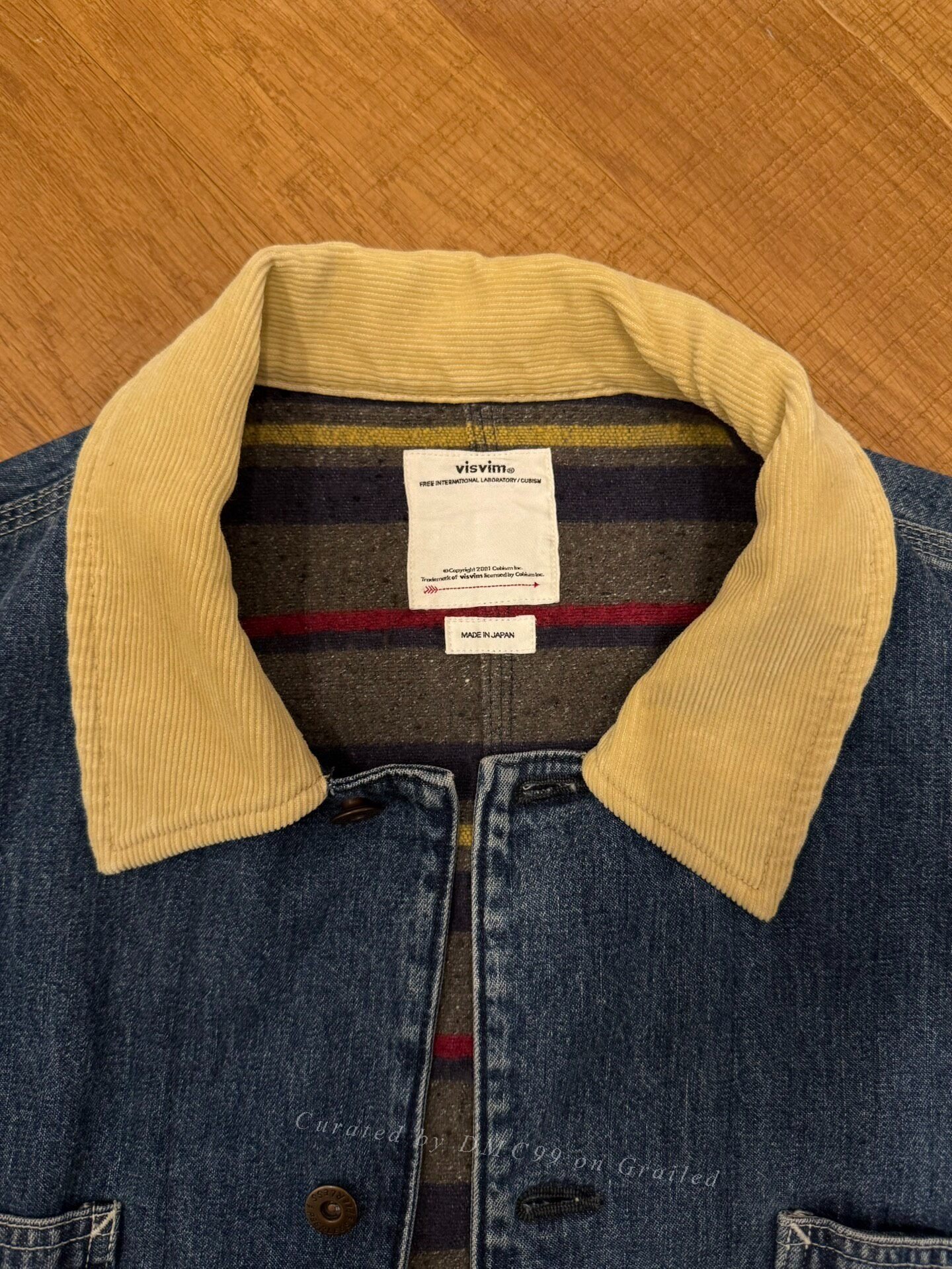visvim 22AW Jumbo Coverall Denim Jacket — front