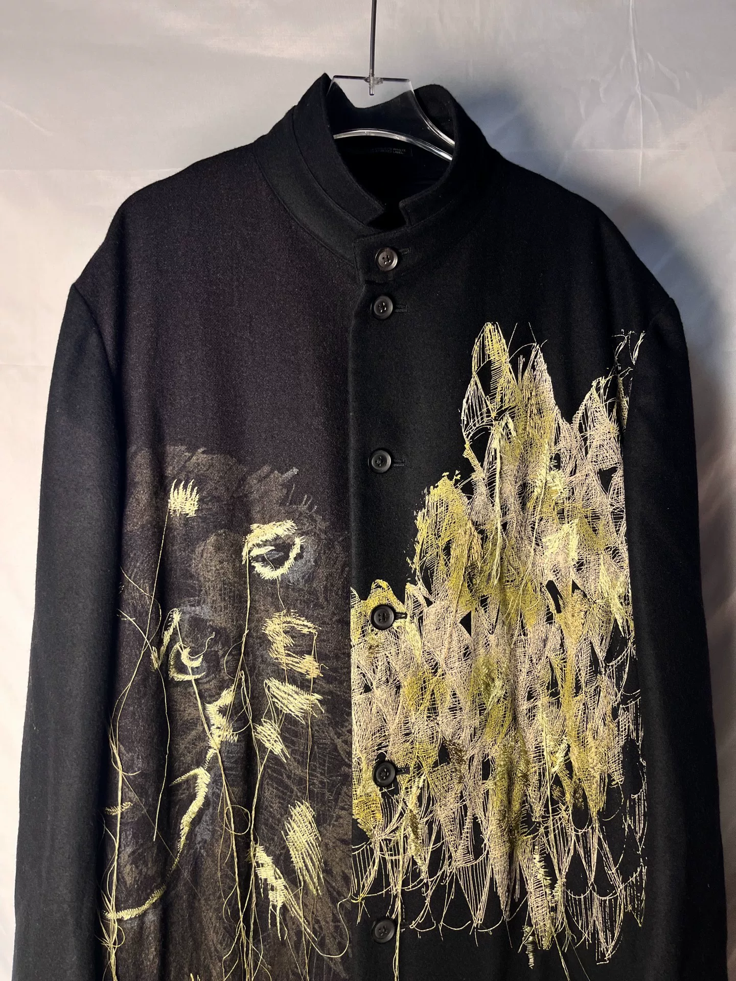 Yohji Yamamoto 19AW Animal Print Long Coat — back