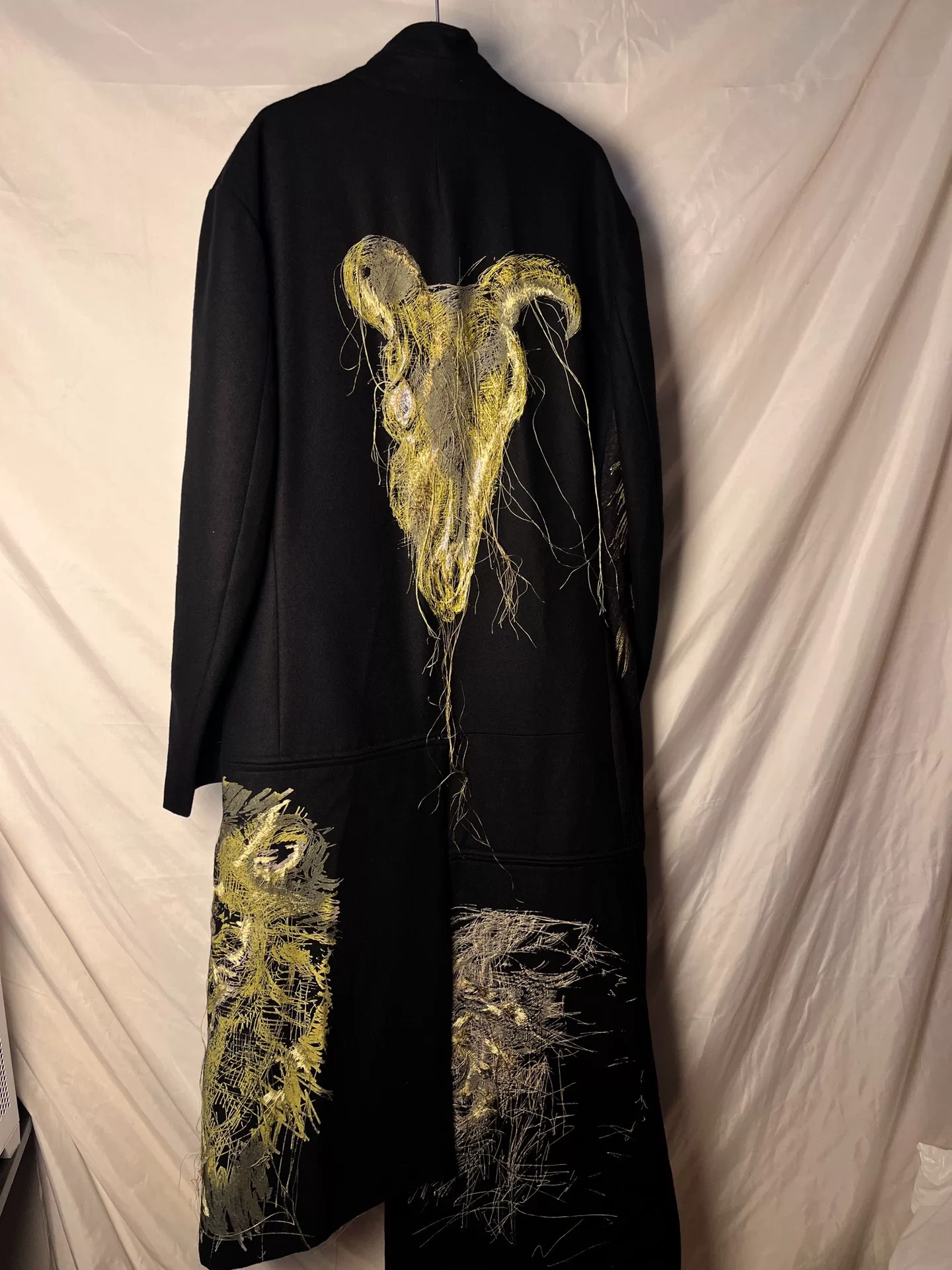 Yohji Yamamoto 19AW Animal Print Long Coat — label