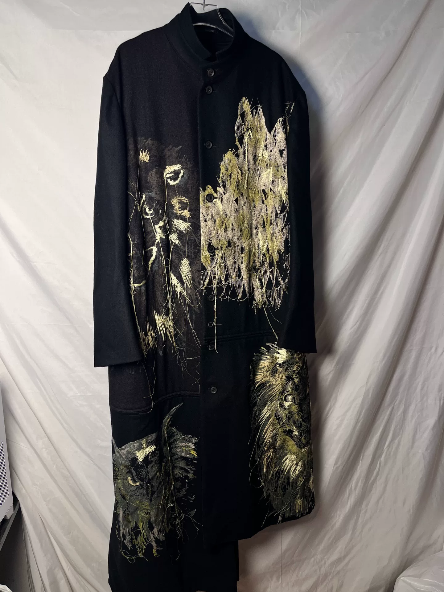 Yohji Yamamoto 19AW Animal Print Long Coat