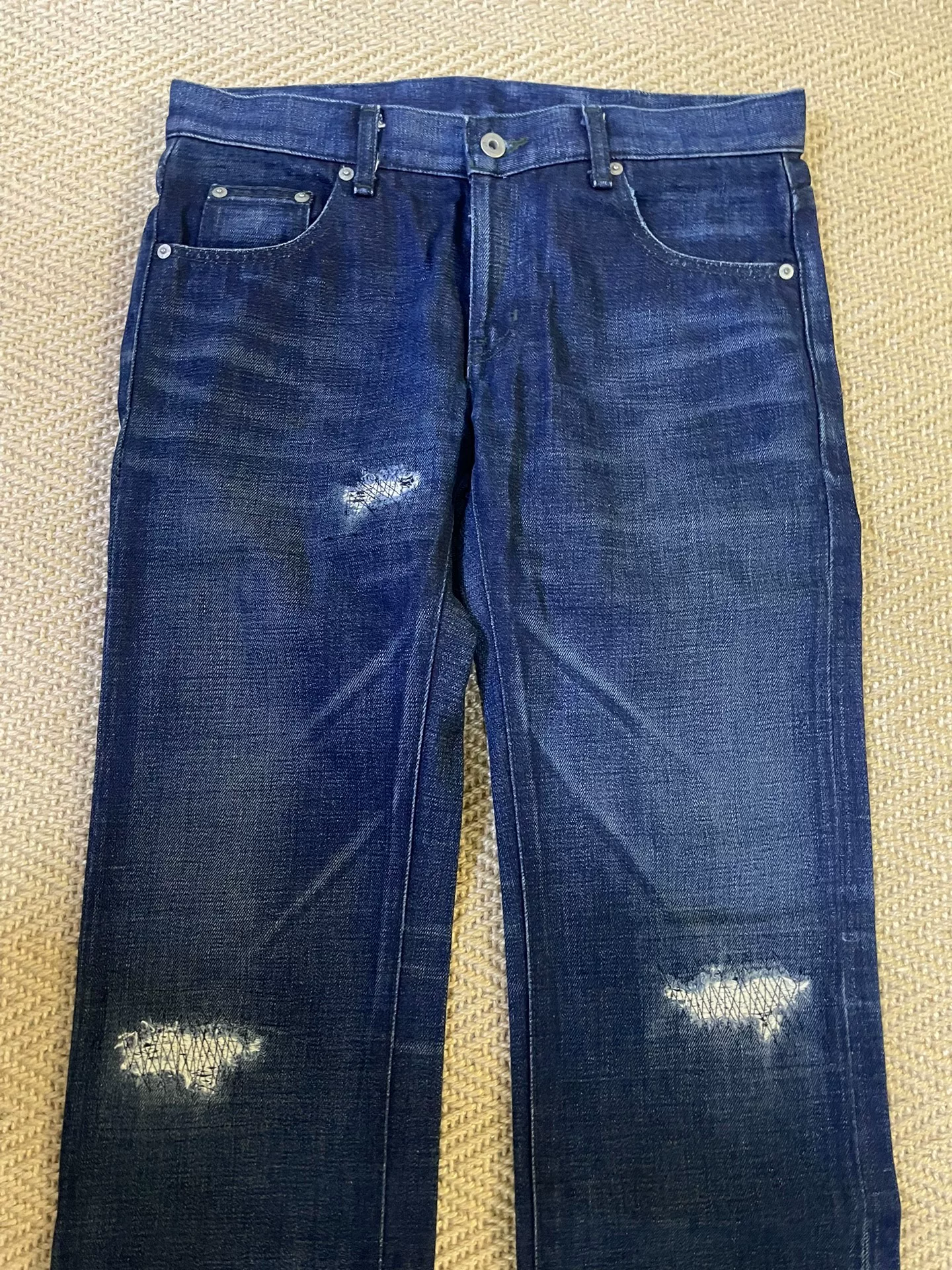 NEIGHBORHOOD Early Distressed Jeans — detail