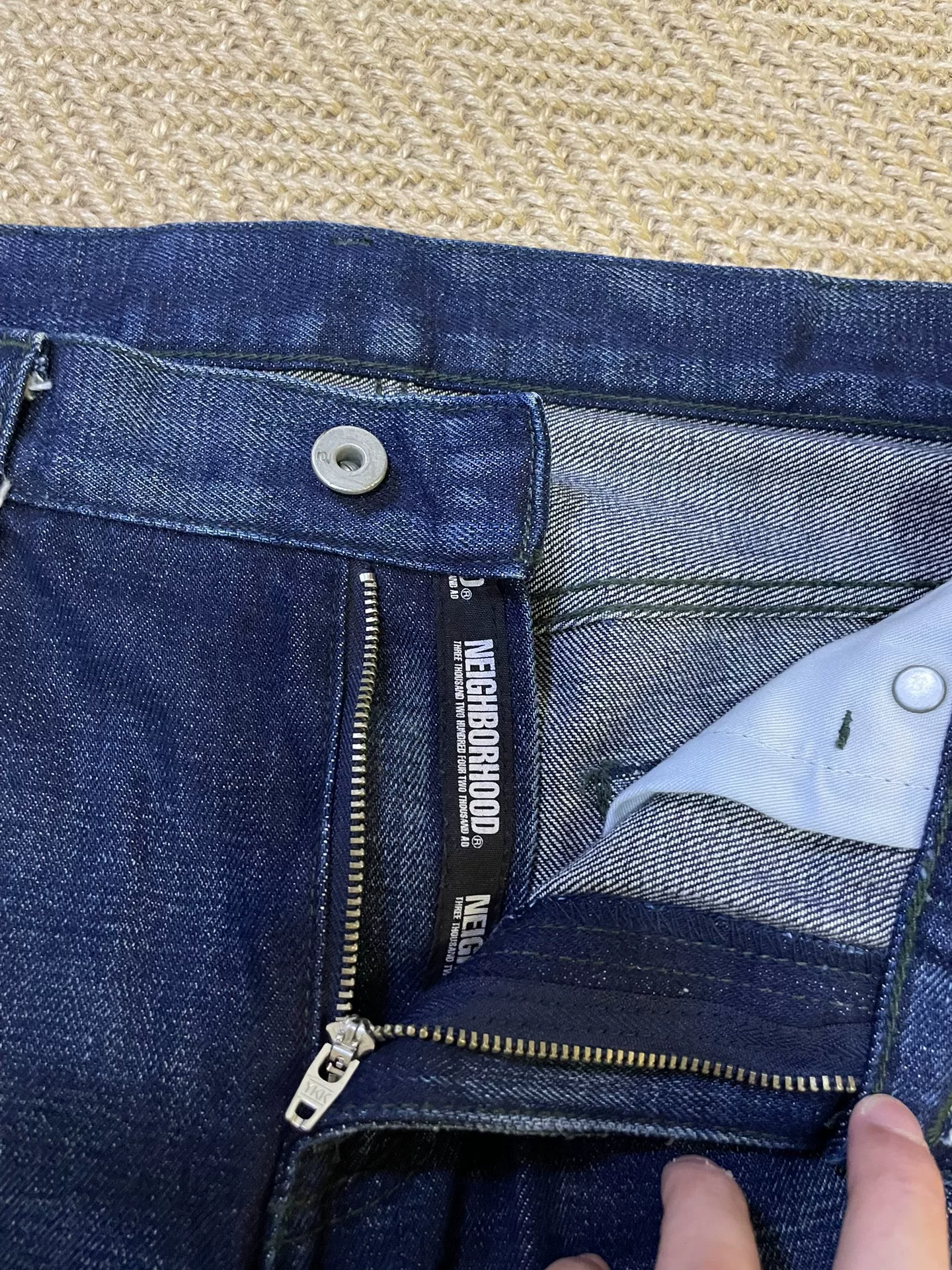 NEIGHBORHOOD Early Distressed Jeans — back