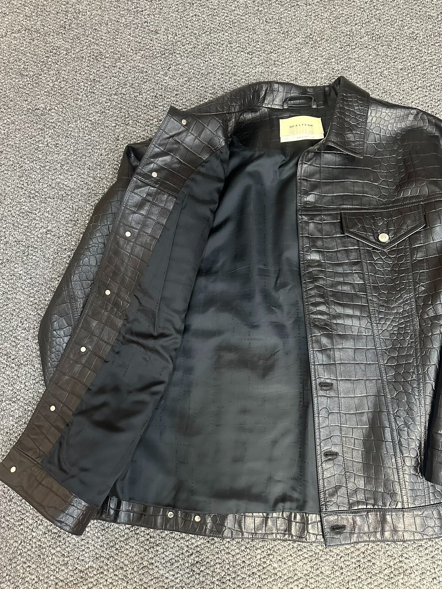 Alyx Calf Leather Oversized Jacket — back