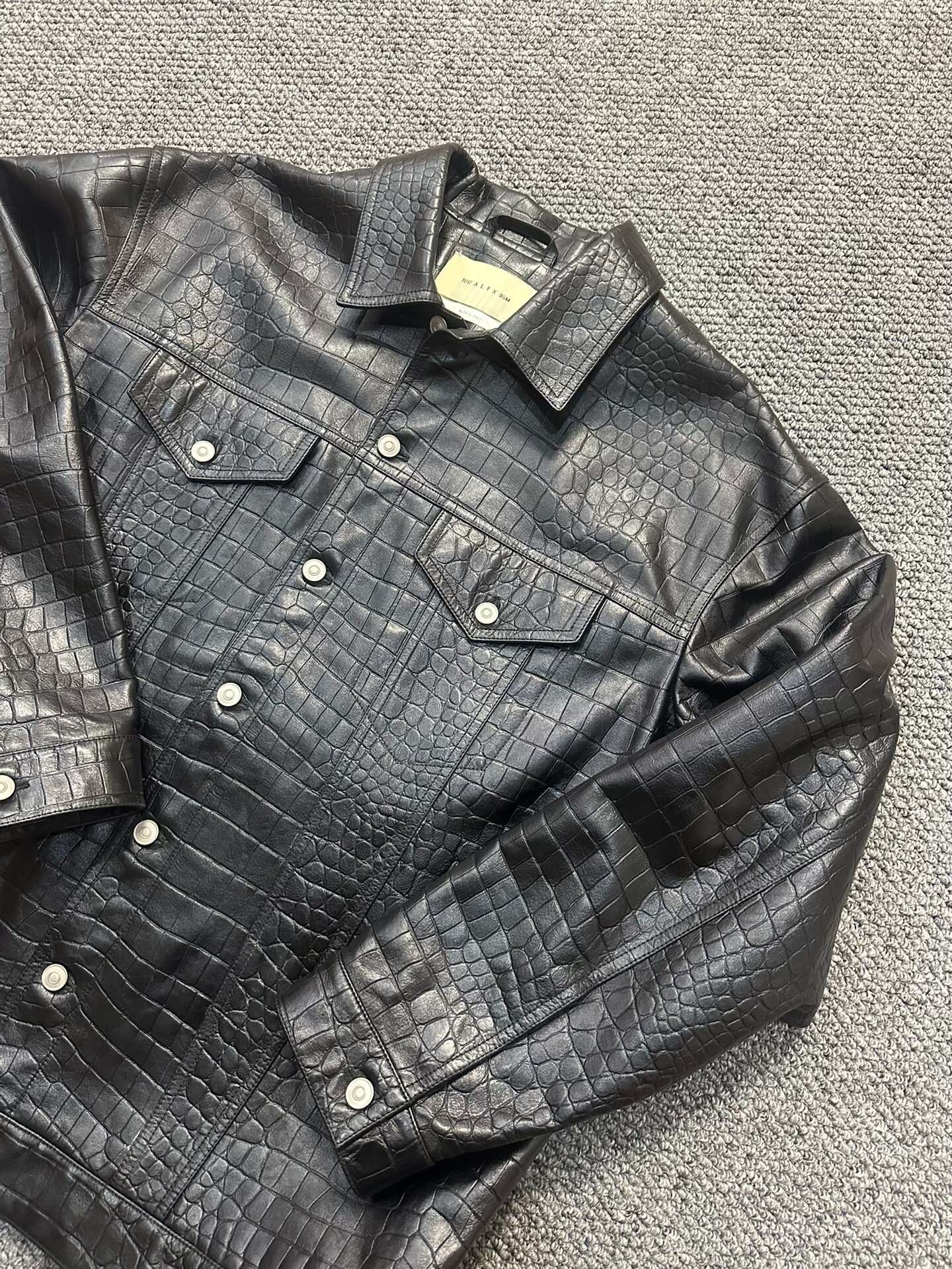 Alyx Calf Leather Oversized Jacket — front