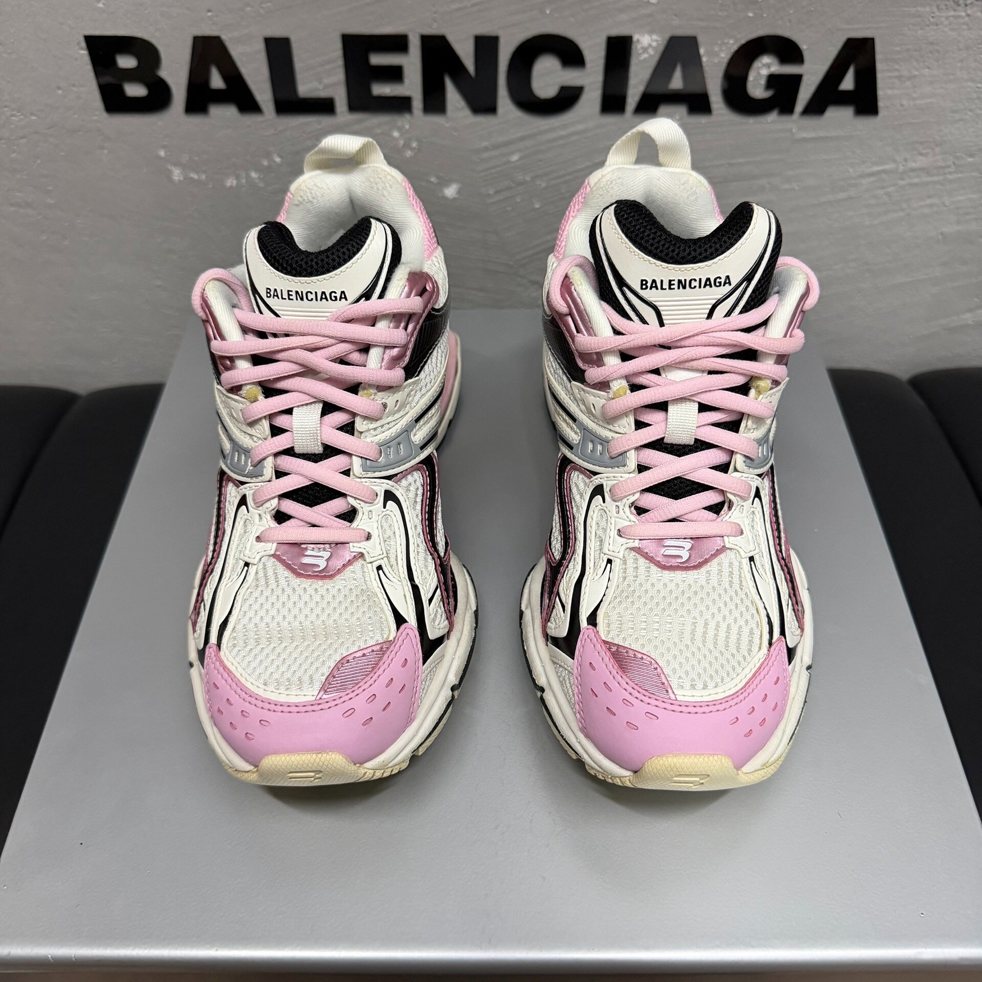 Balenciaga X-Pander Pink White Sneakers — front